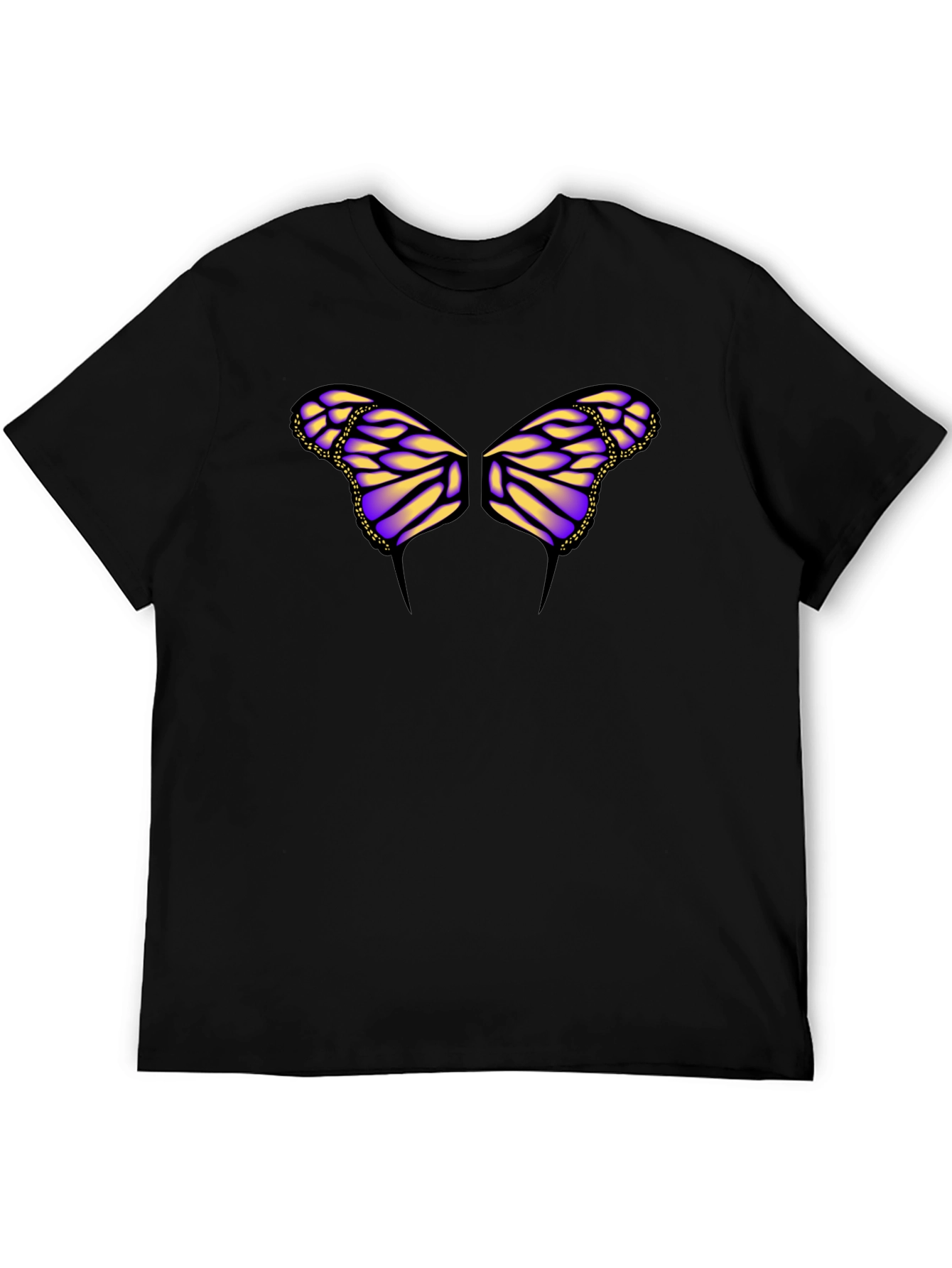 Butterfly Wings Graphic Black T-Shirt