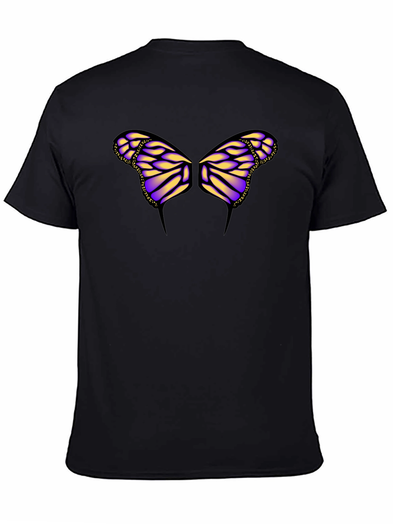 Butterfly Wings Graphic Black T-Shirt