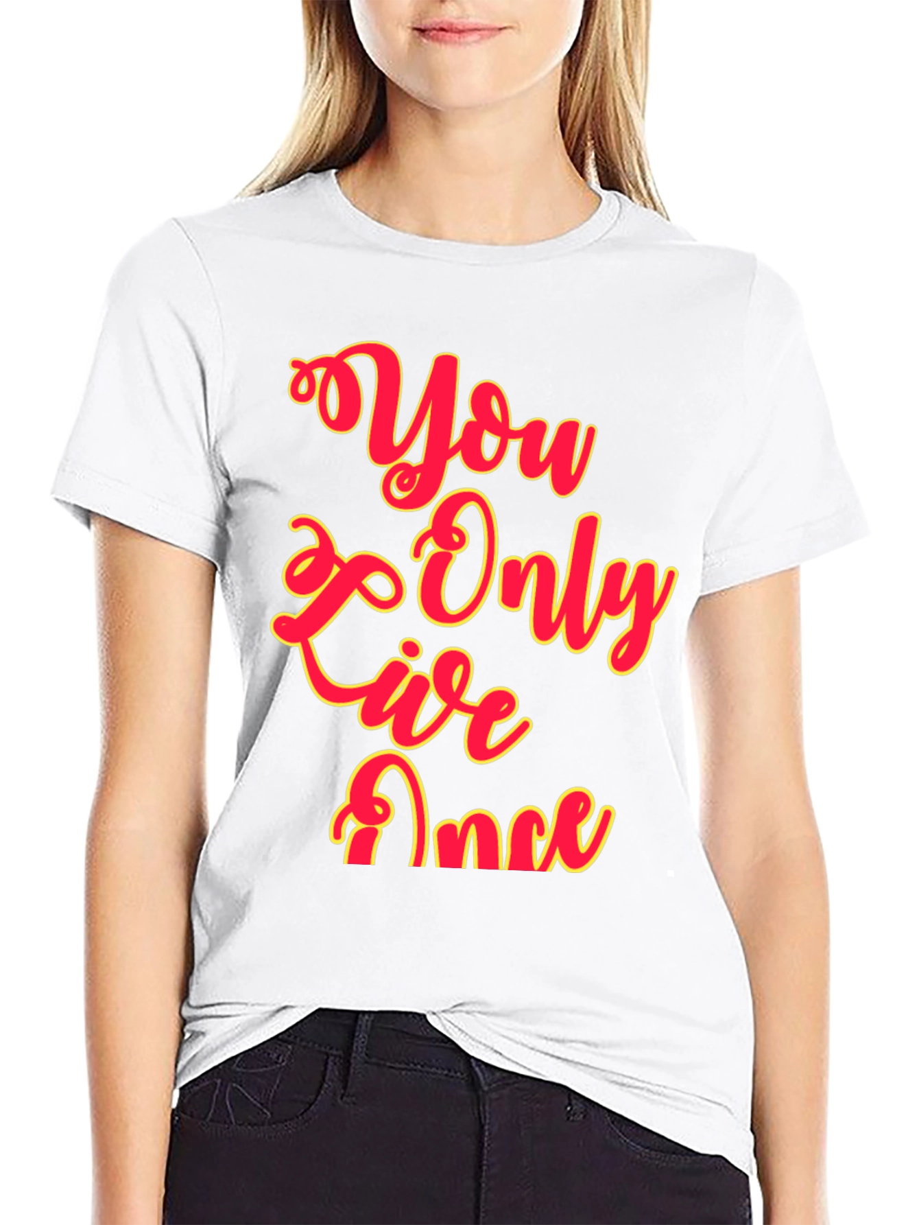 You Only Live Once Graphic Tee - Black