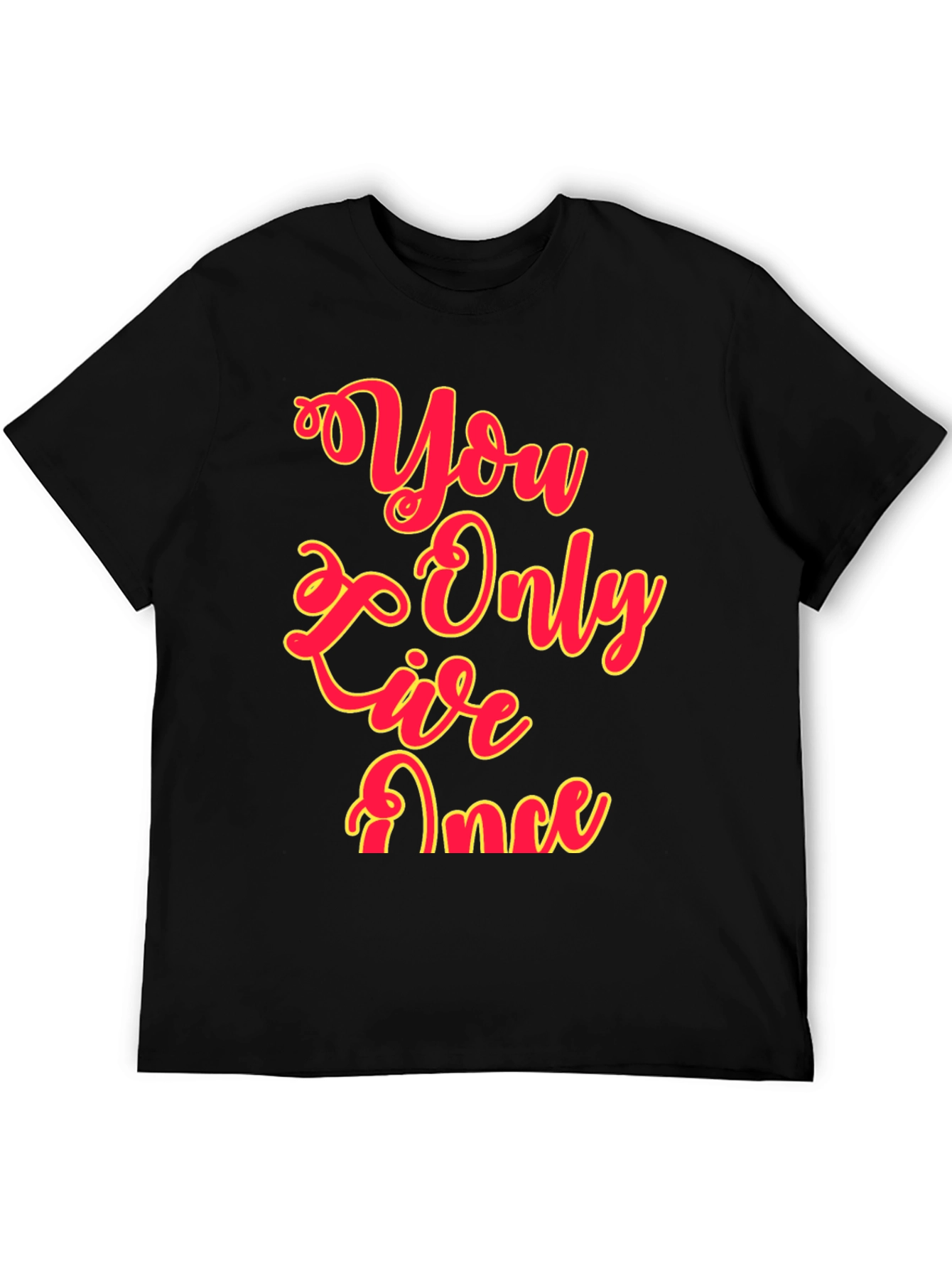 You Only Live Once Graphic Tee - Black