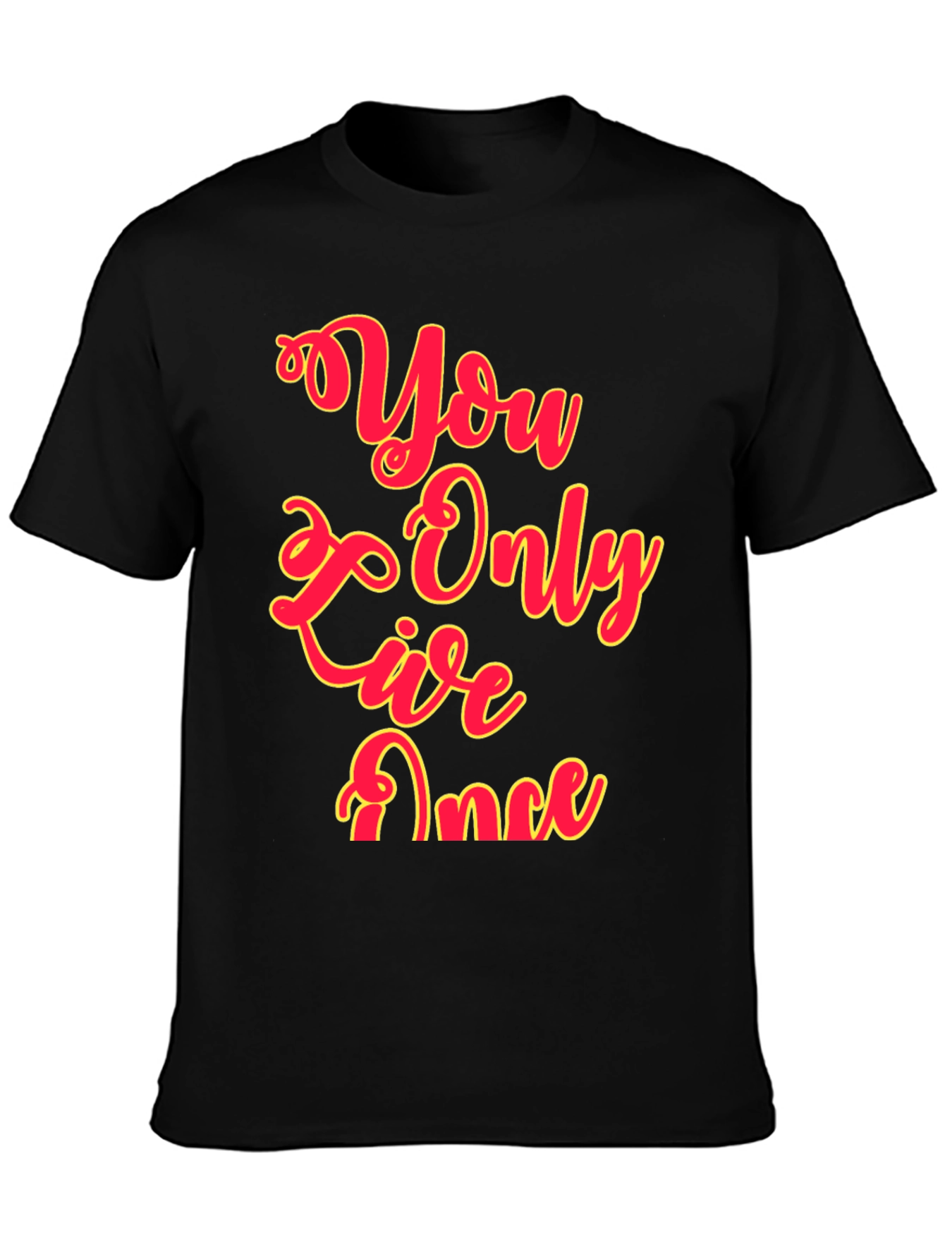 You Only Live Once Graphic Tee - Black