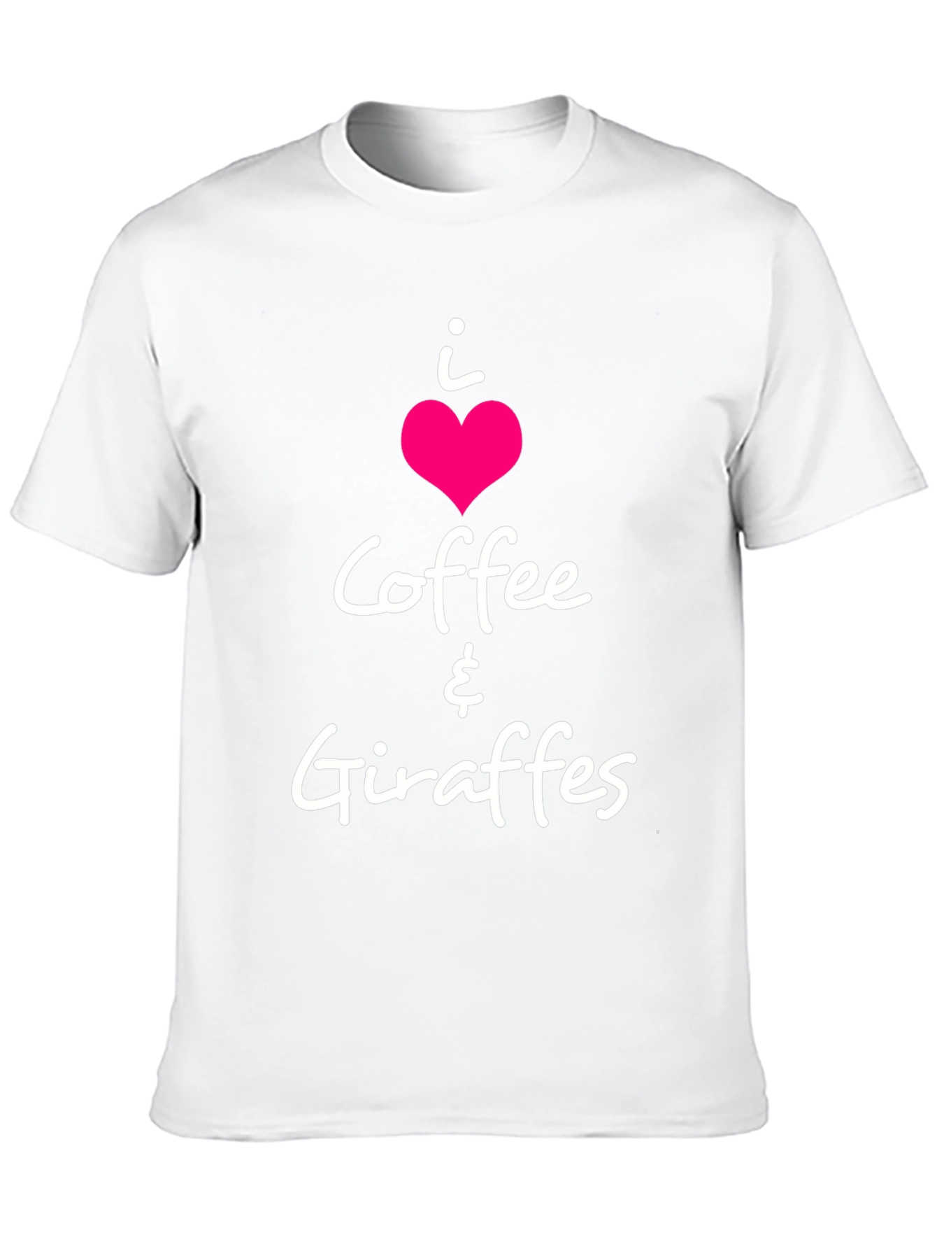 I Heart Coffee & Giraffes Black T-Shirt