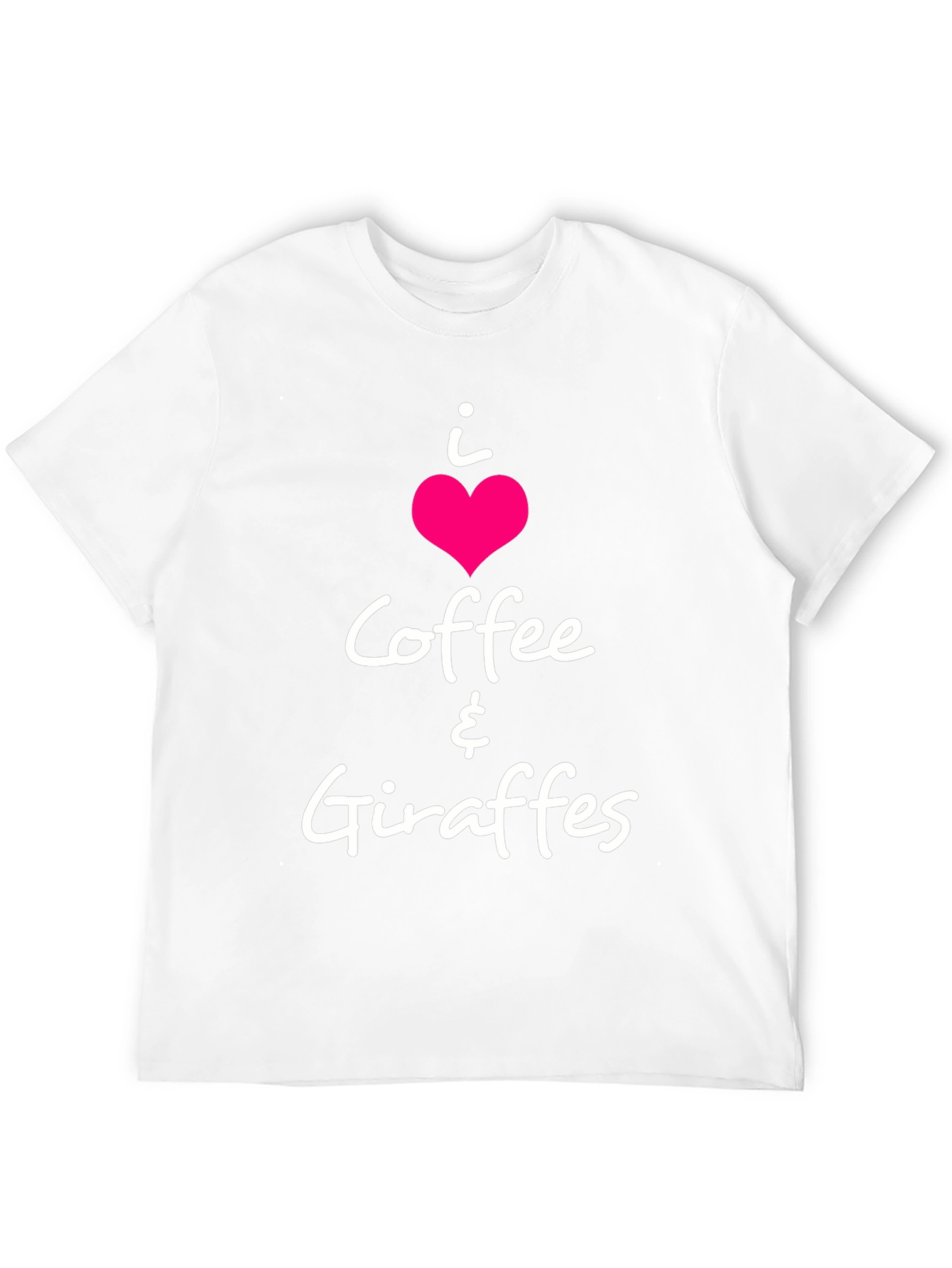 I Heart Coffee & Giraffes Black T-Shirt