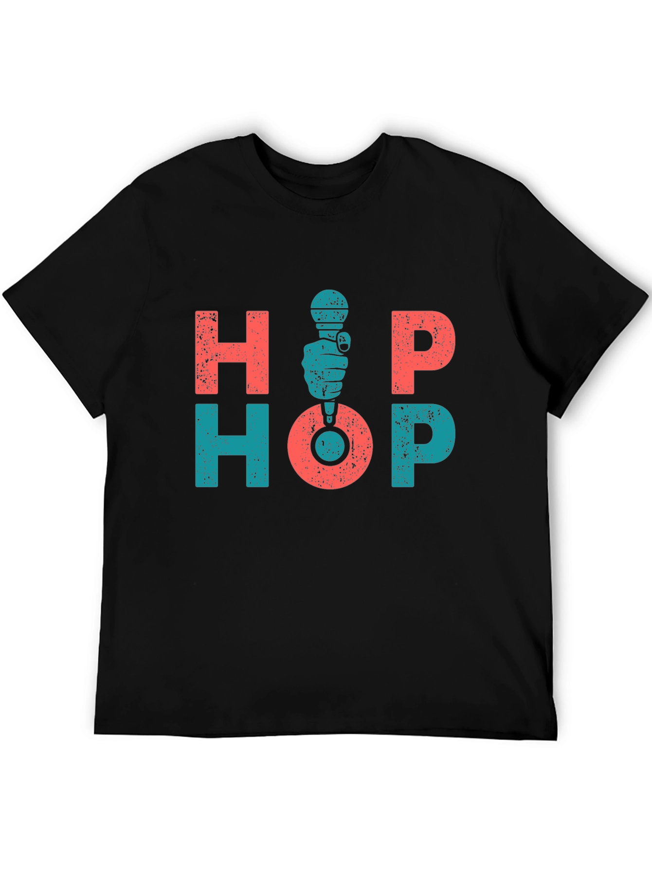 Hip Hop Graphic T-Shirt - Black