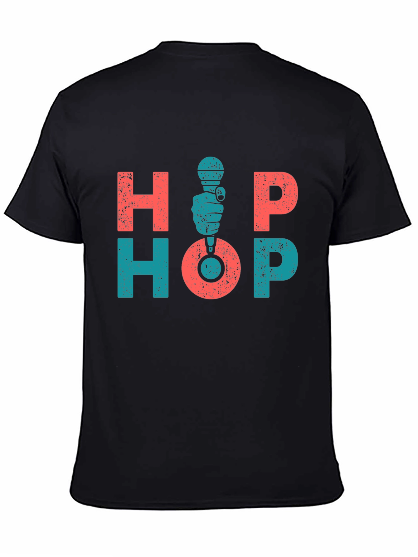 Hip Hop Graphic T-Shirt - Black