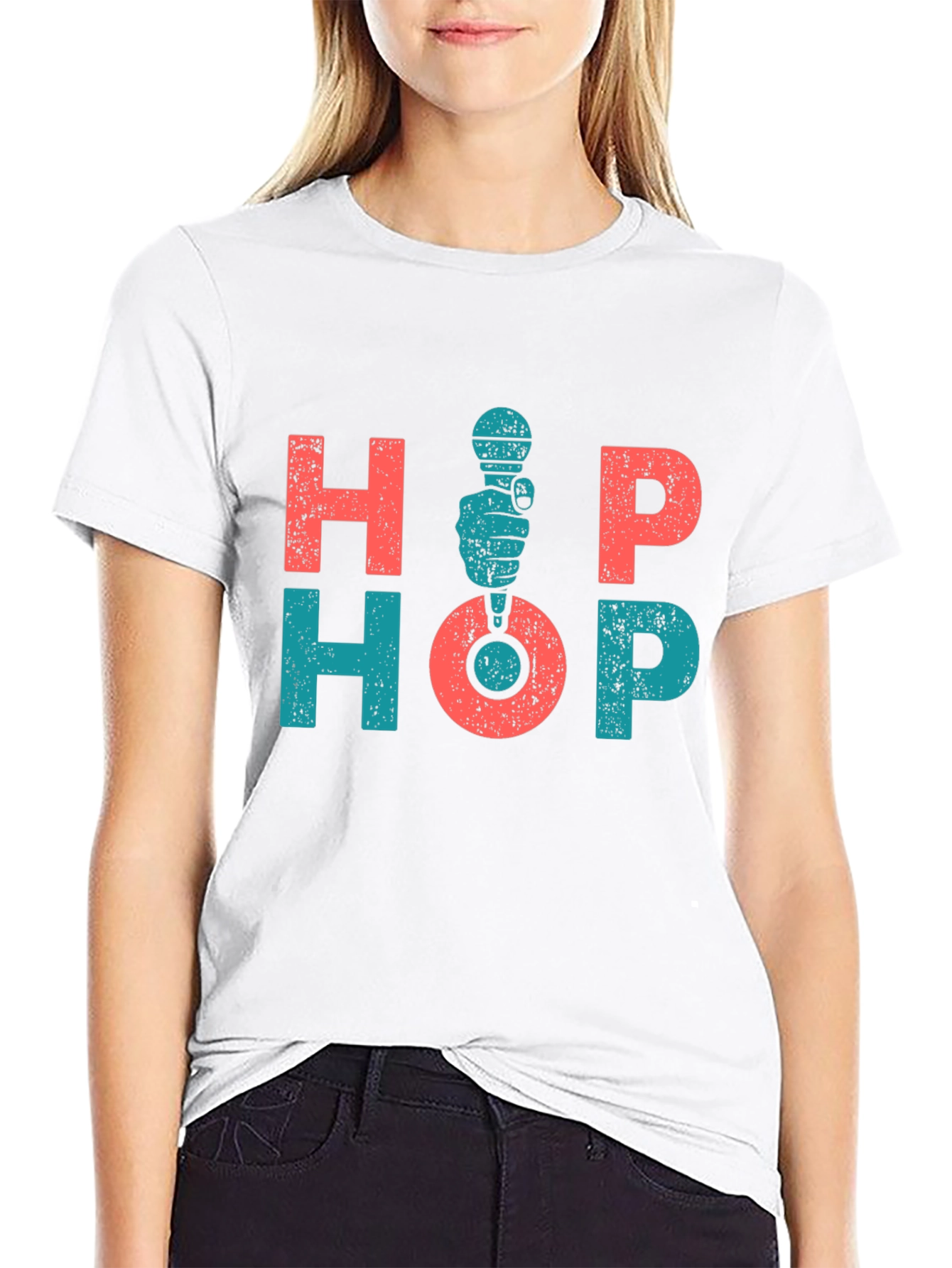 Hip Hop Graphic T-Shirt - Black