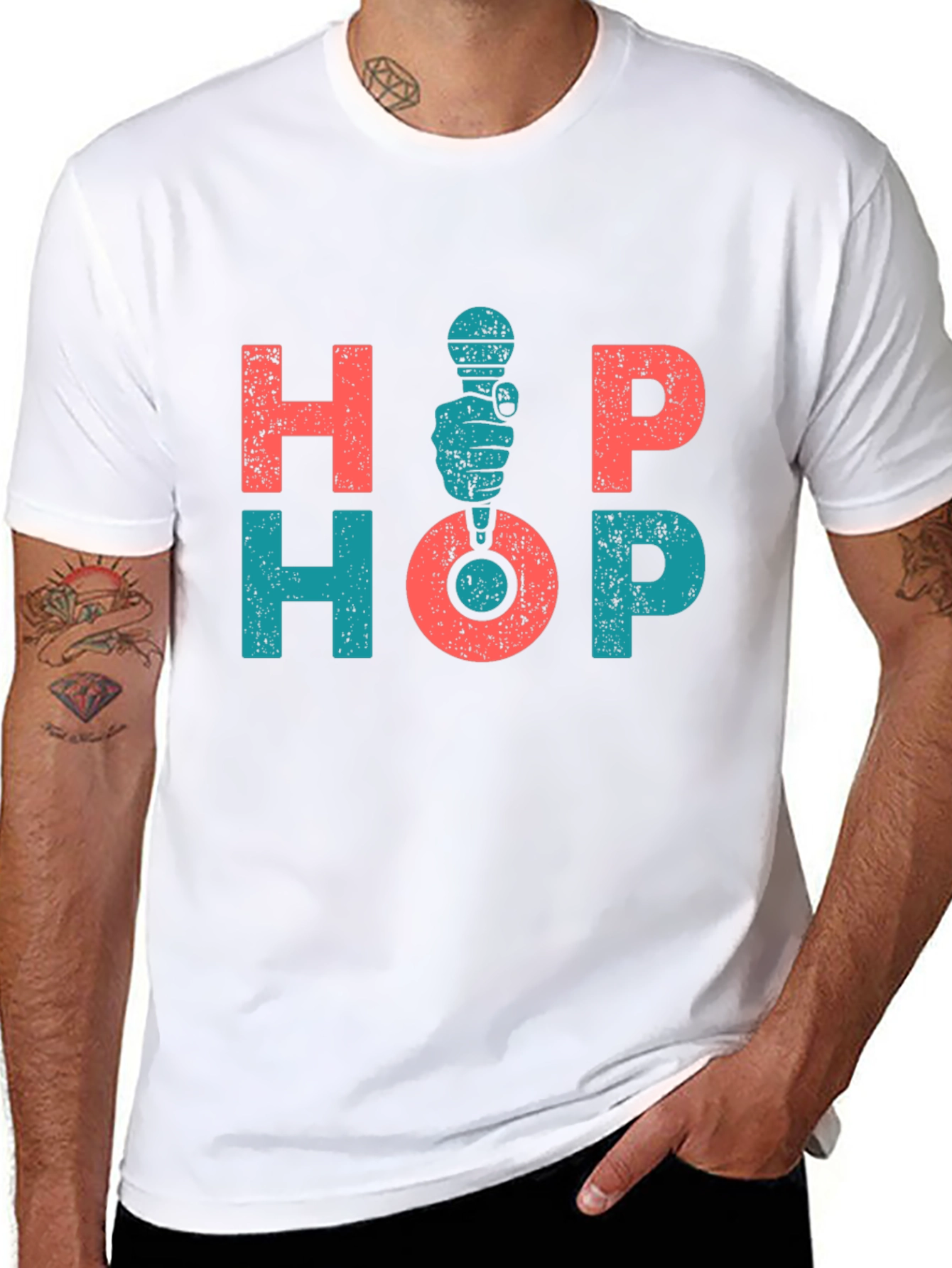 Hip Hop Graphic T-Shirt - Black