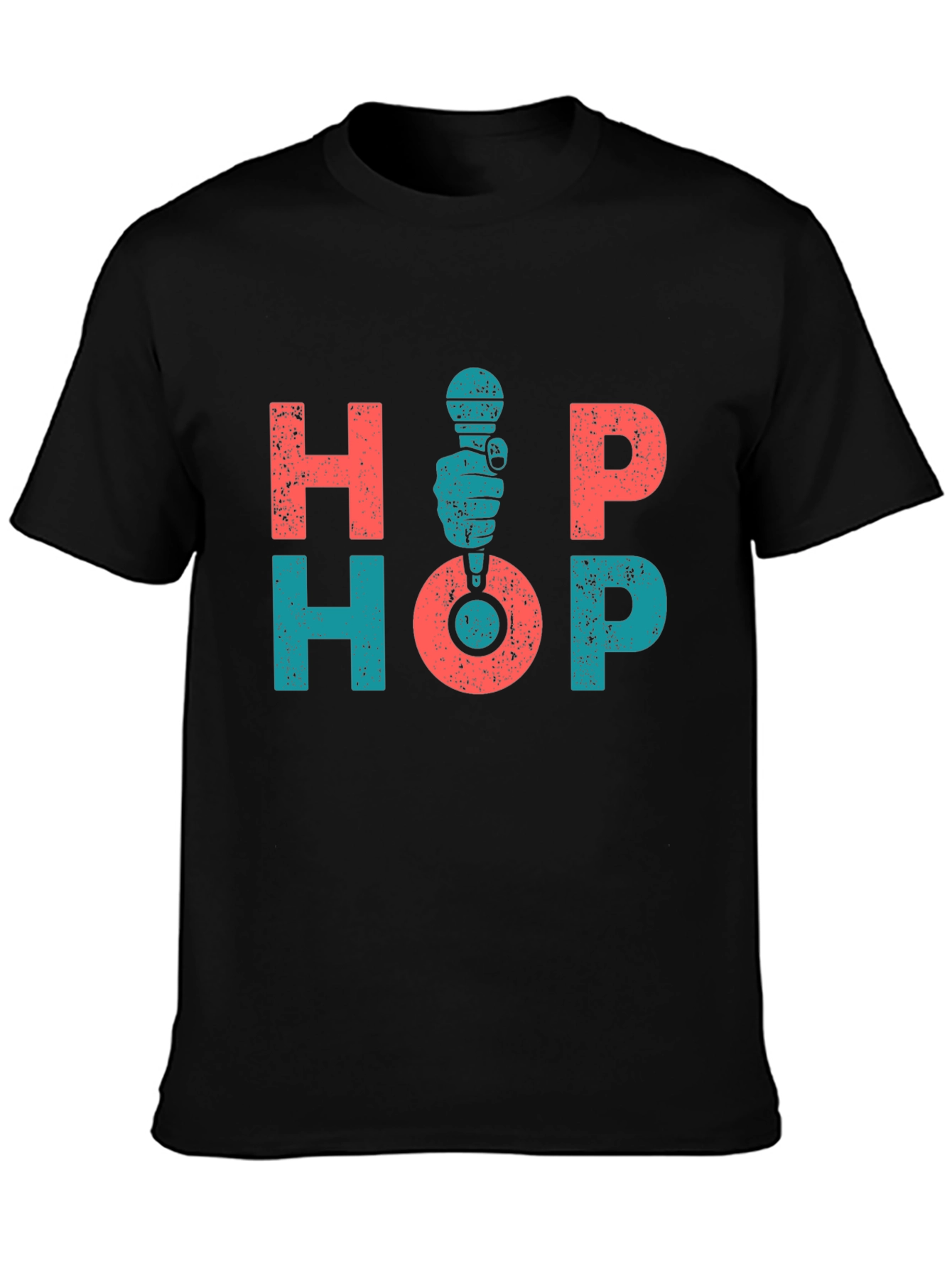Hip Hop Graphic T-Shirt - Black
