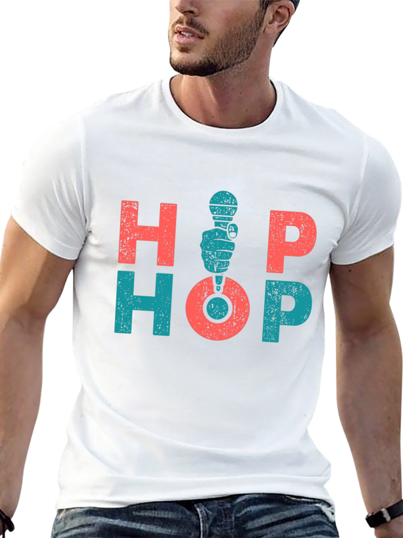 Hip Hop Graphic T-Shirt - Black