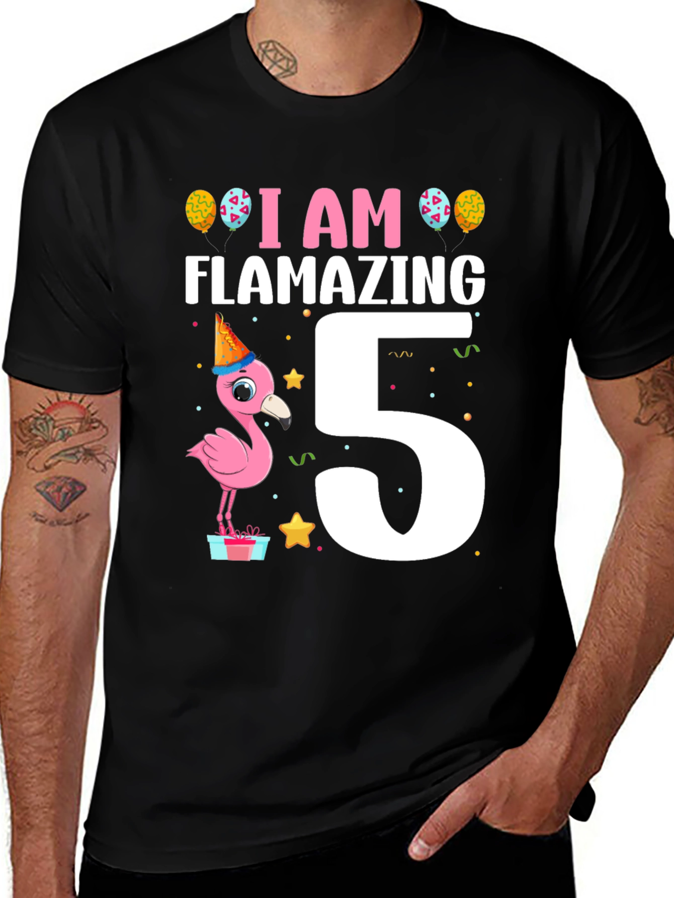 Flamazing Birthday T-Shirt - Flamingo 5th Birthday
