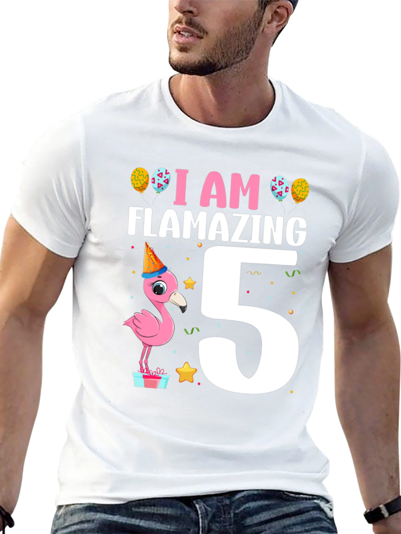 Flamazing Birthday T-Shirt - Flamingo 5th Birthday