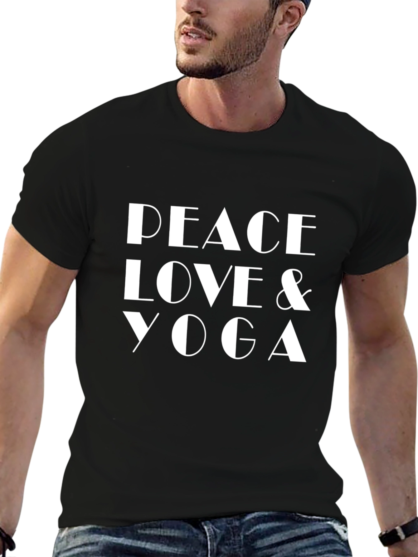 Peace Love & Yoga T-Shirt - Stylish Graphic Tee