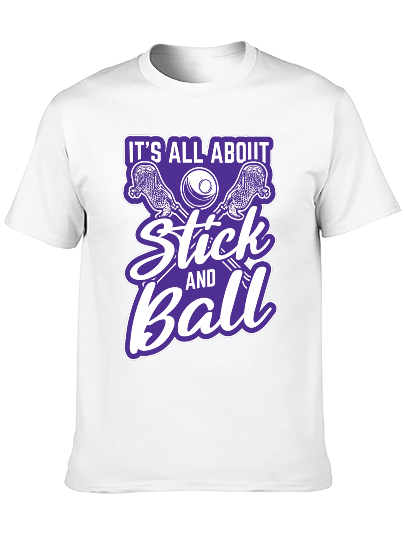 Lacrosse Stick and Ball Graphic T-Shirt