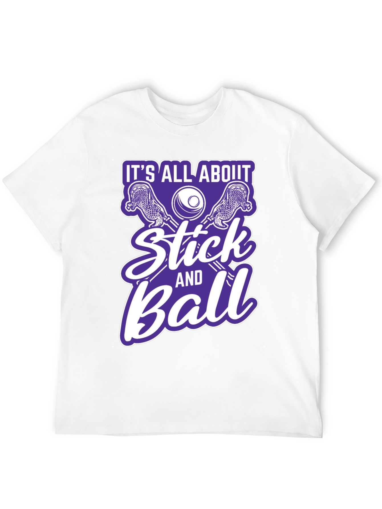 Lacrosse Stick and Ball Graphic T-Shirt