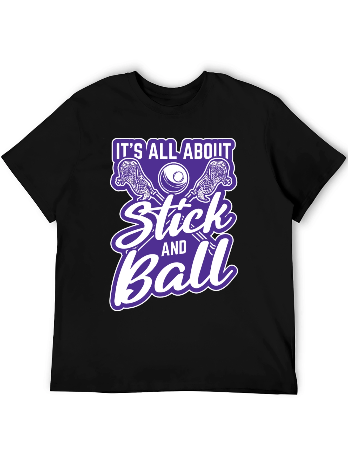 Lacrosse Stick and Ball Graphic T-Shirt
