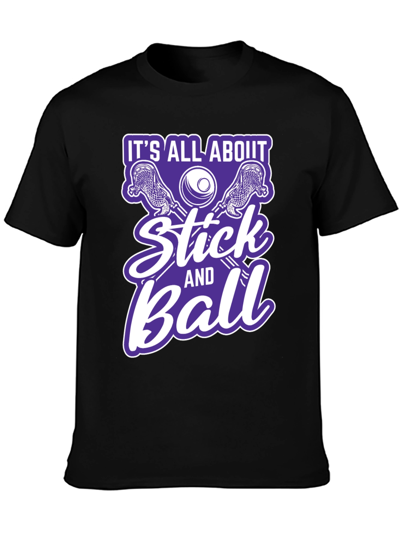 Lacrosse Stick and Ball Graphic T-Shirt
