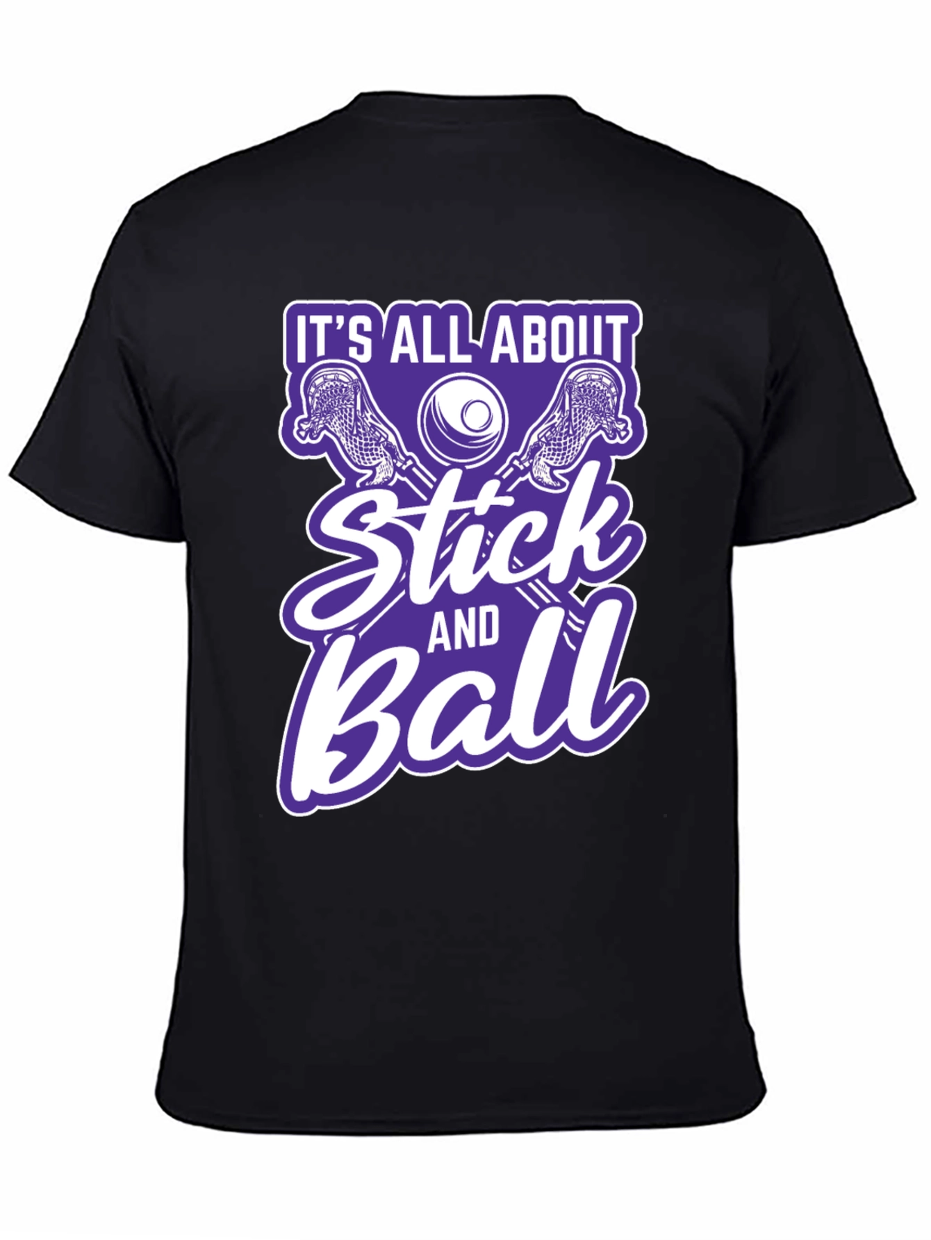 Lacrosse Stick and Ball Graphic T-Shirt