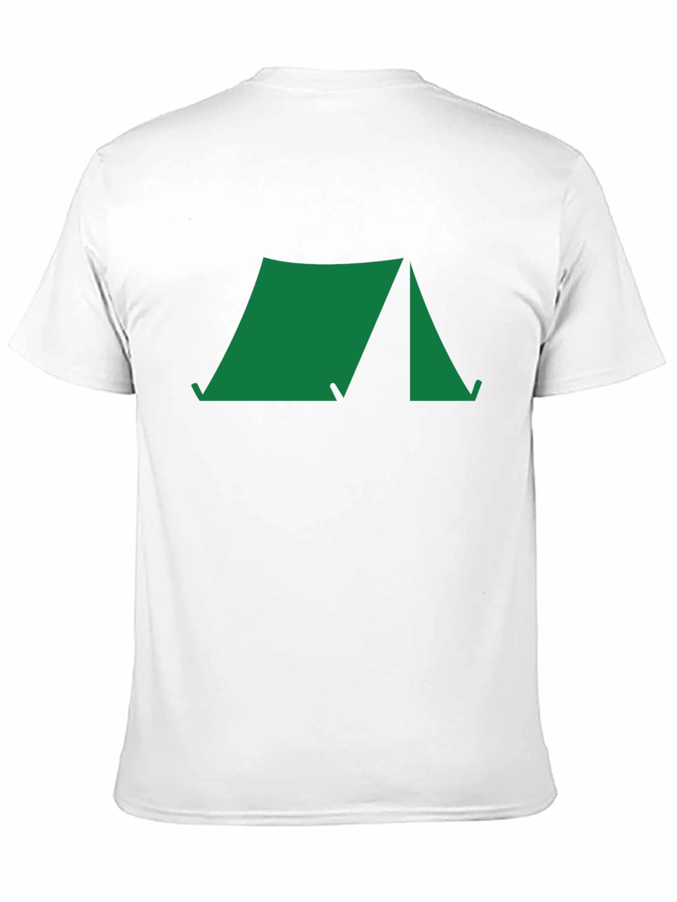 Green Tent Graphic Black T-Shirt