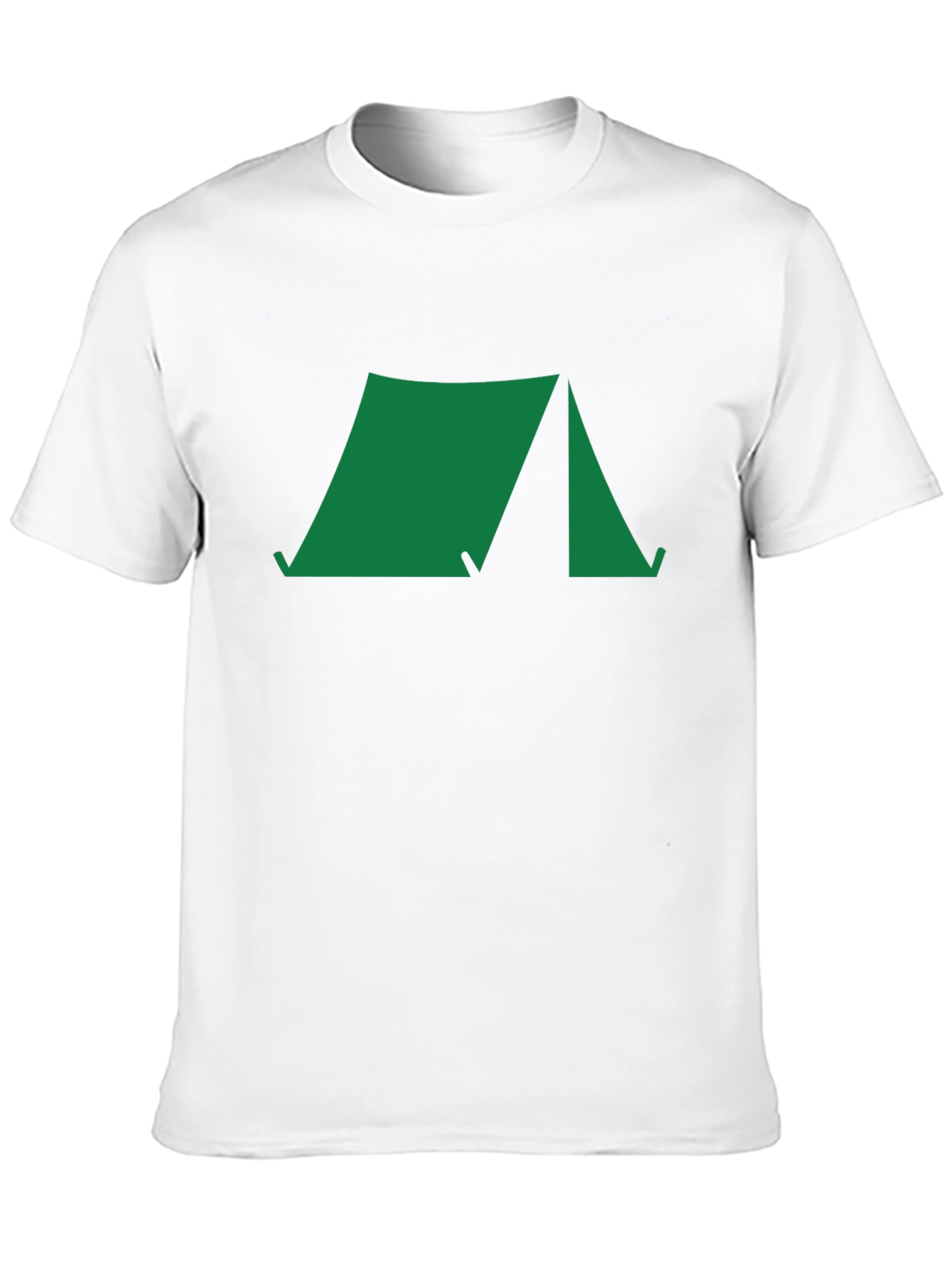 Green Tent Graphic Black T-Shirt