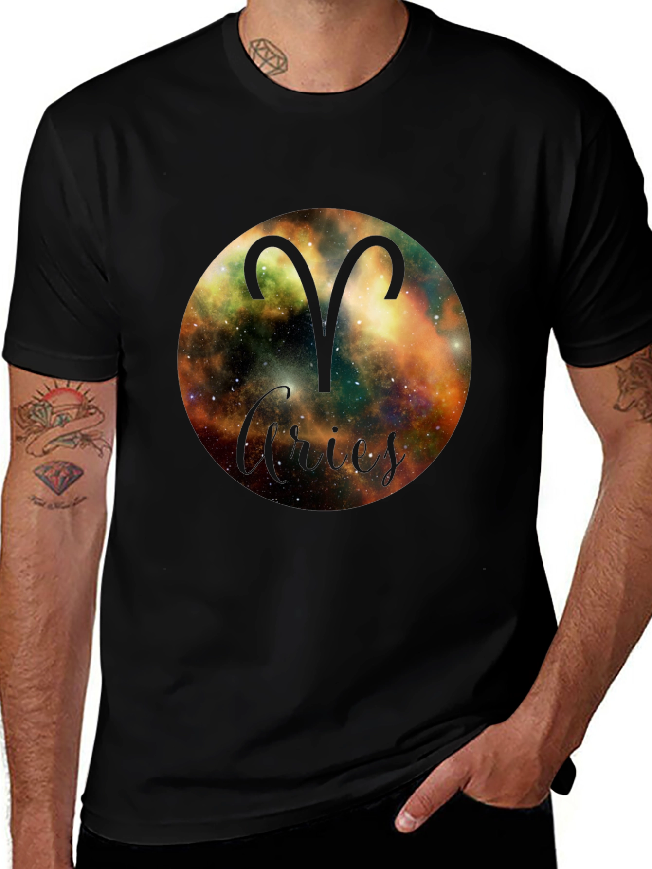 Aries Zodiac Black T-Shirt