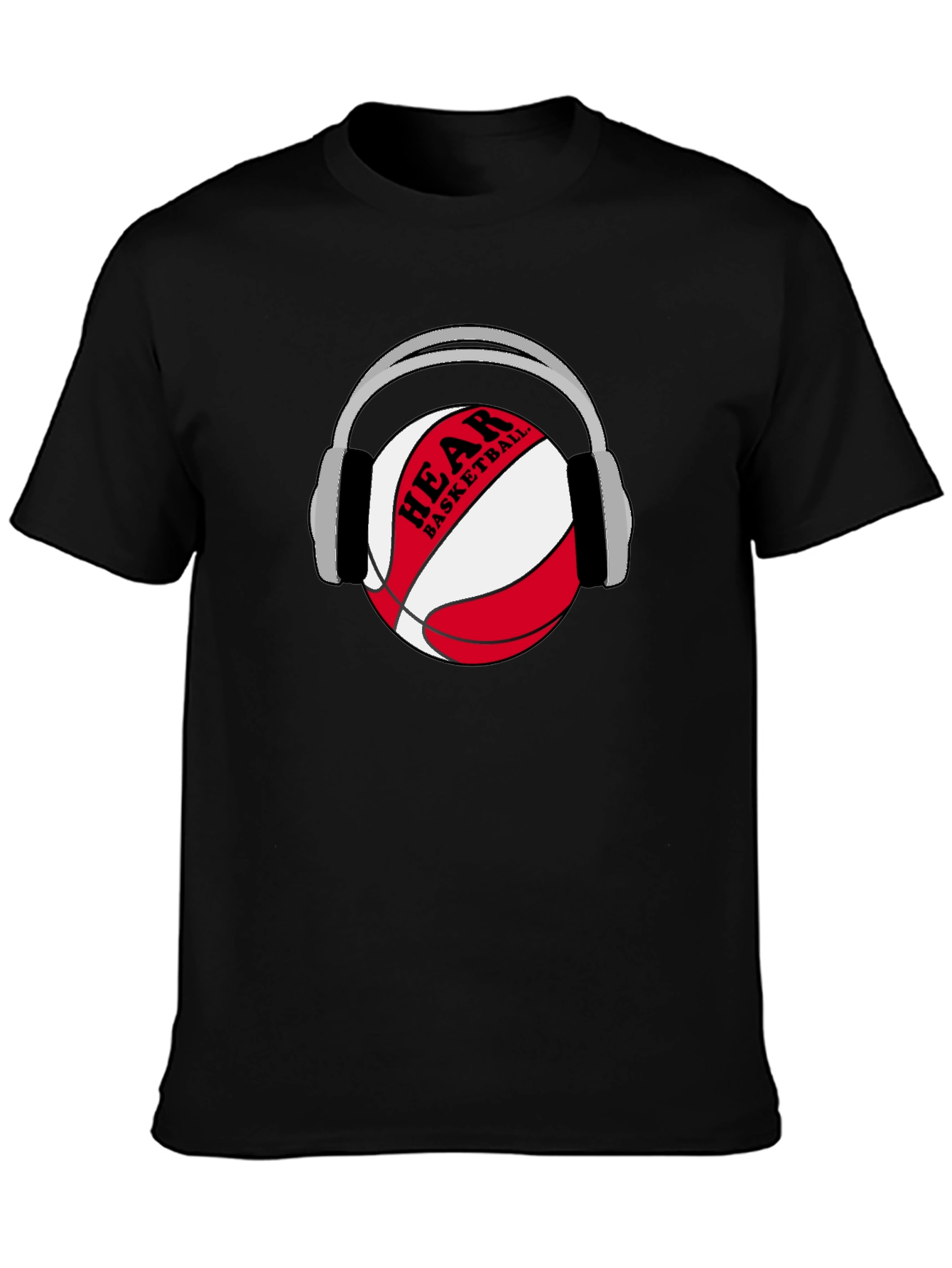 Hear Basketball Graphic T-Shirt - Black