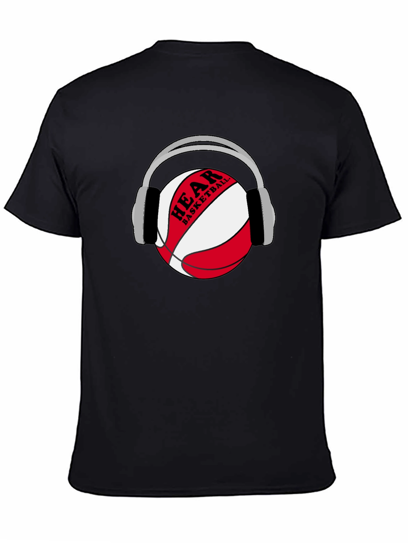 Hear Basketball Graphic T-Shirt - Black