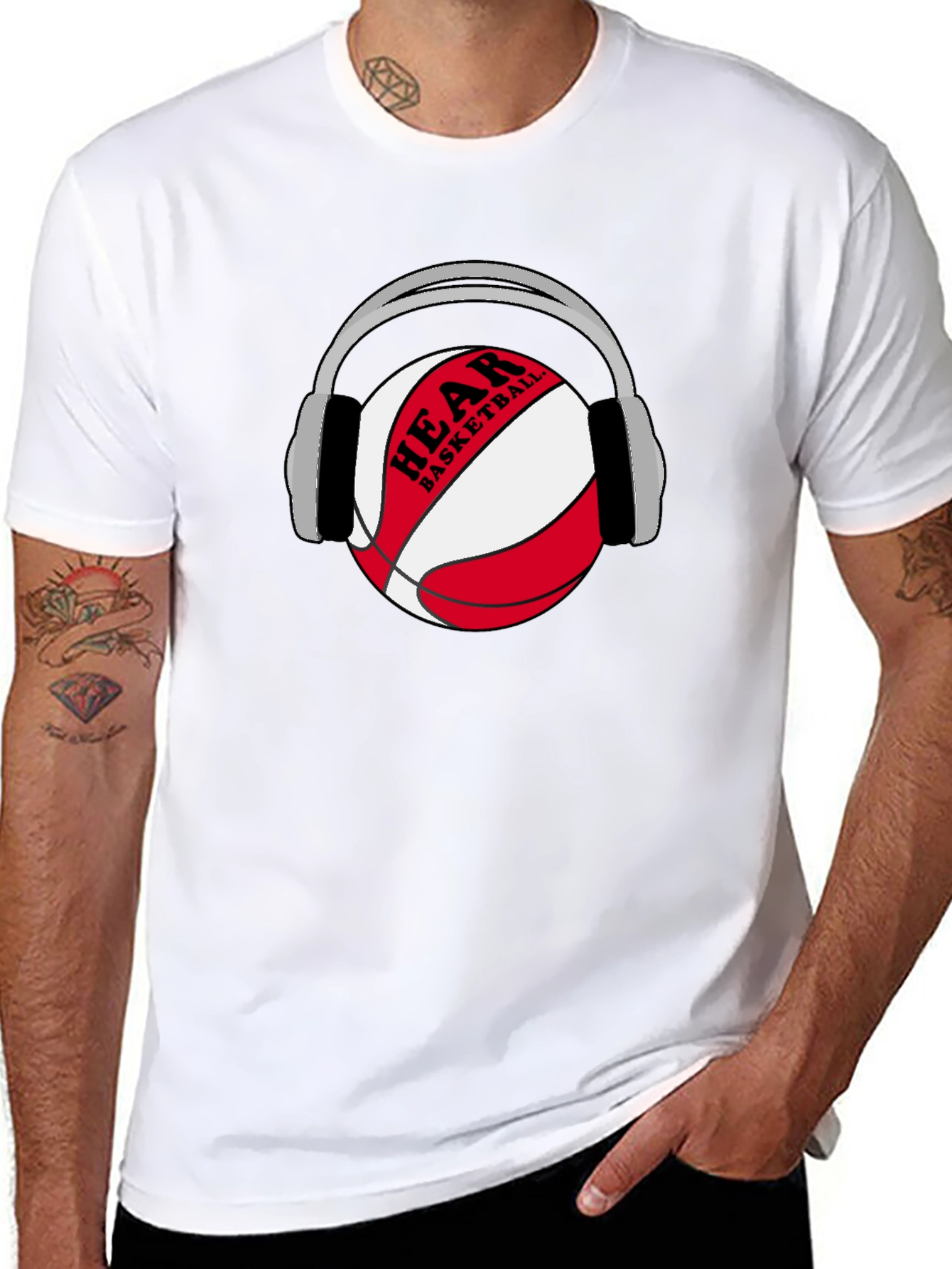 Hear Basketball Graphic T-Shirt - Black