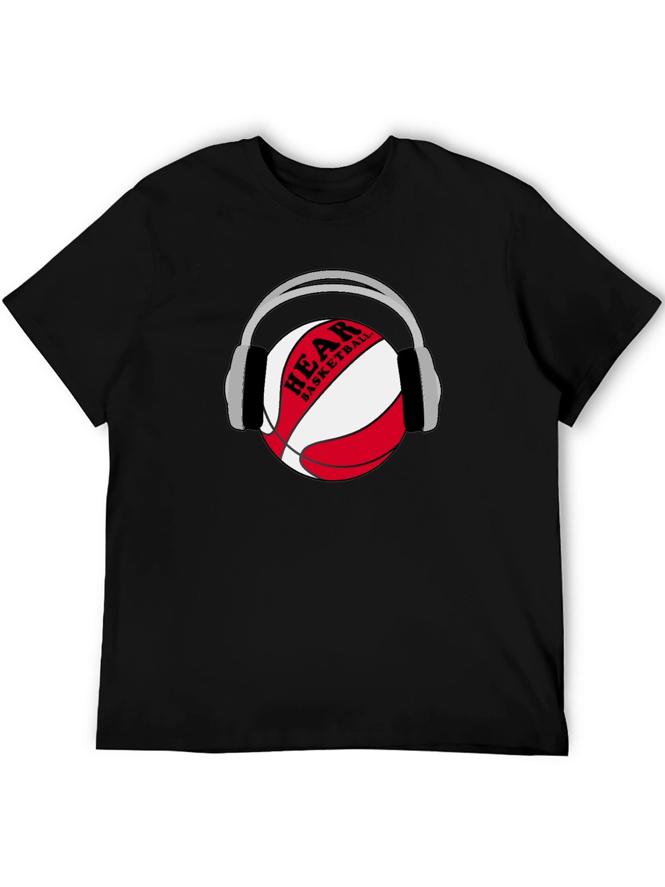 Hear Basketball Graphic T-Shirt - Black