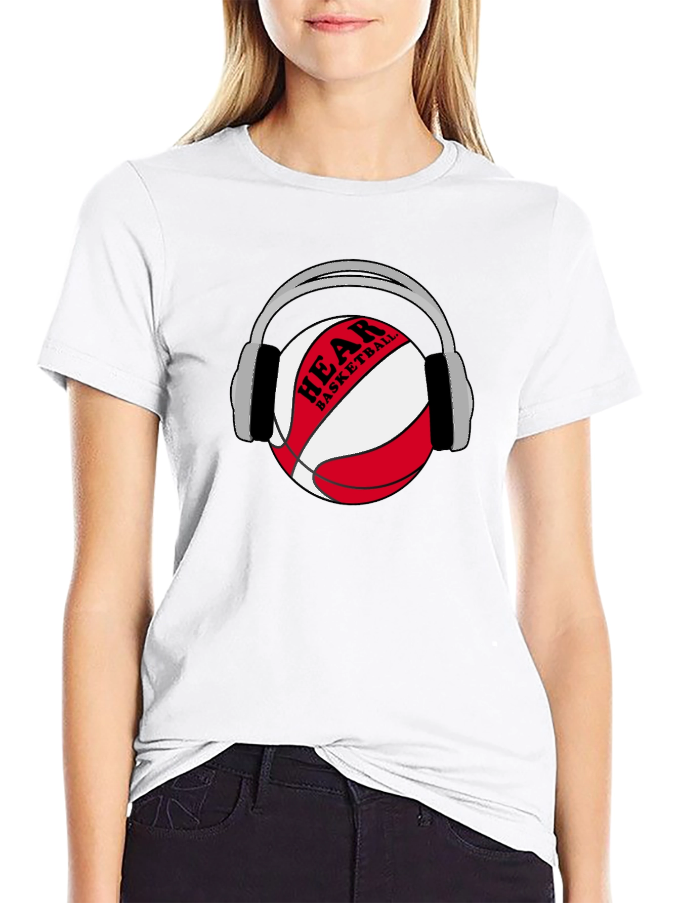 Hear Basketball Graphic T-Shirt - Black