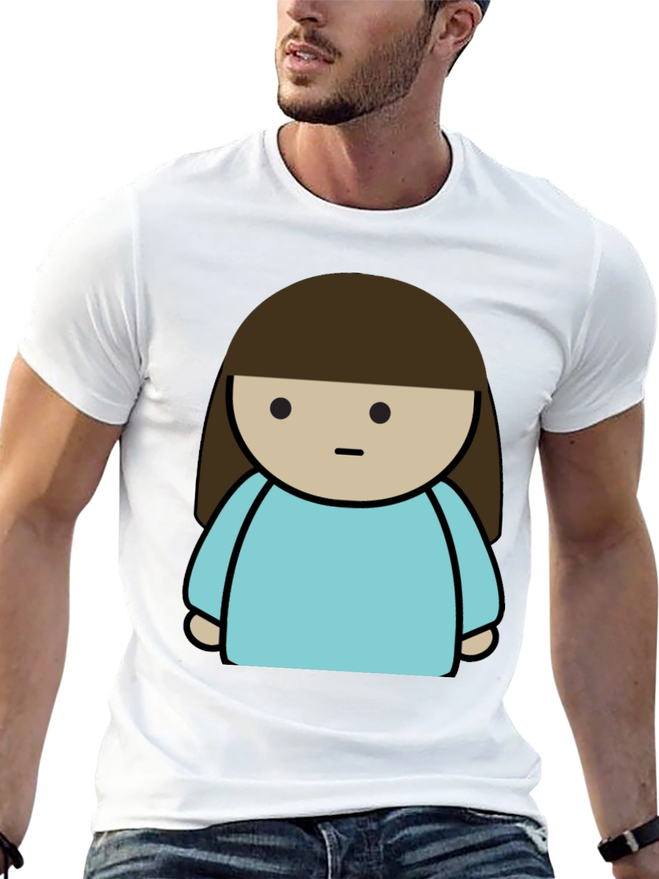 Cartoon Character Black T-Shirt