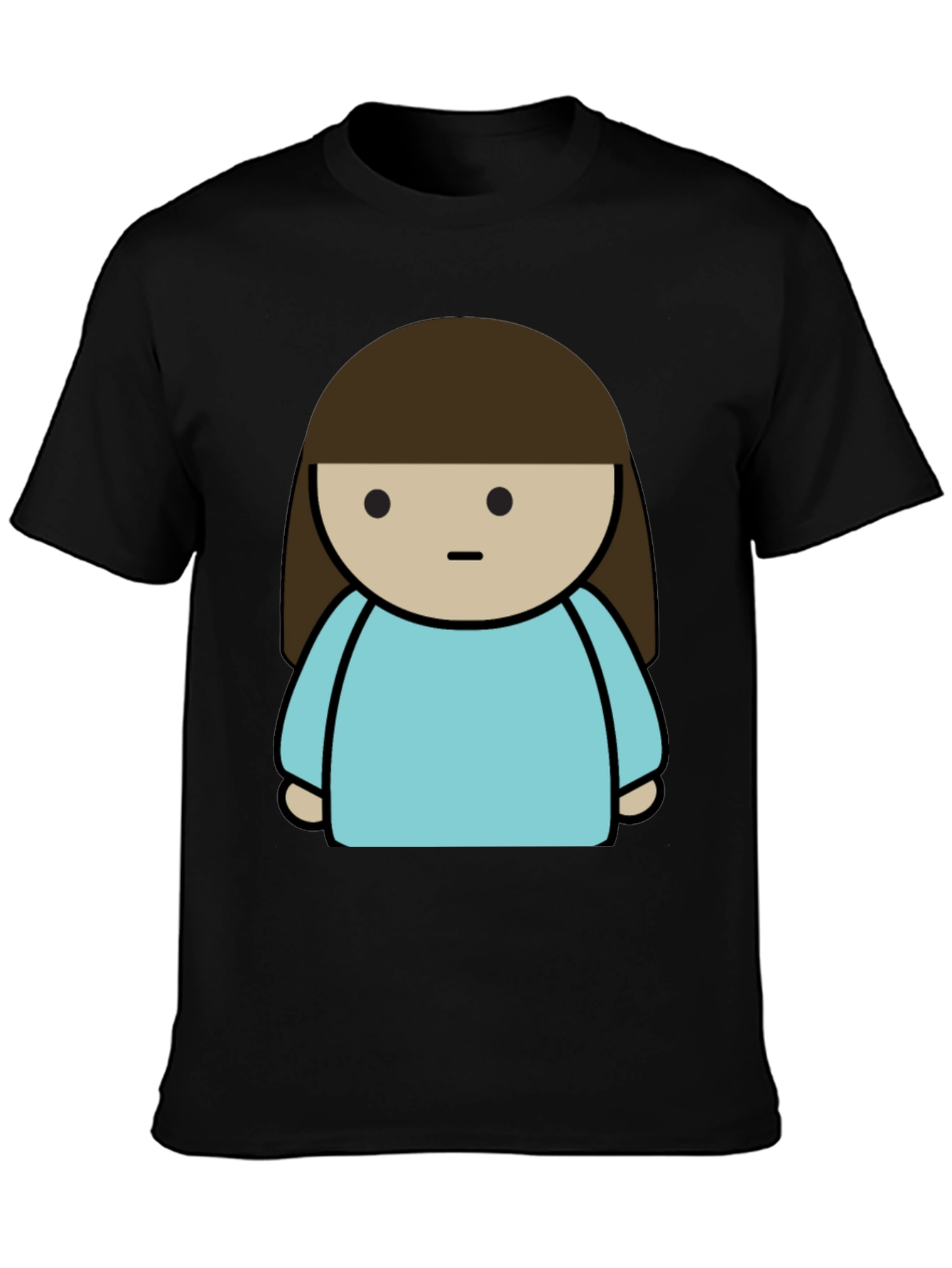 Cartoon Character Black T-Shirt