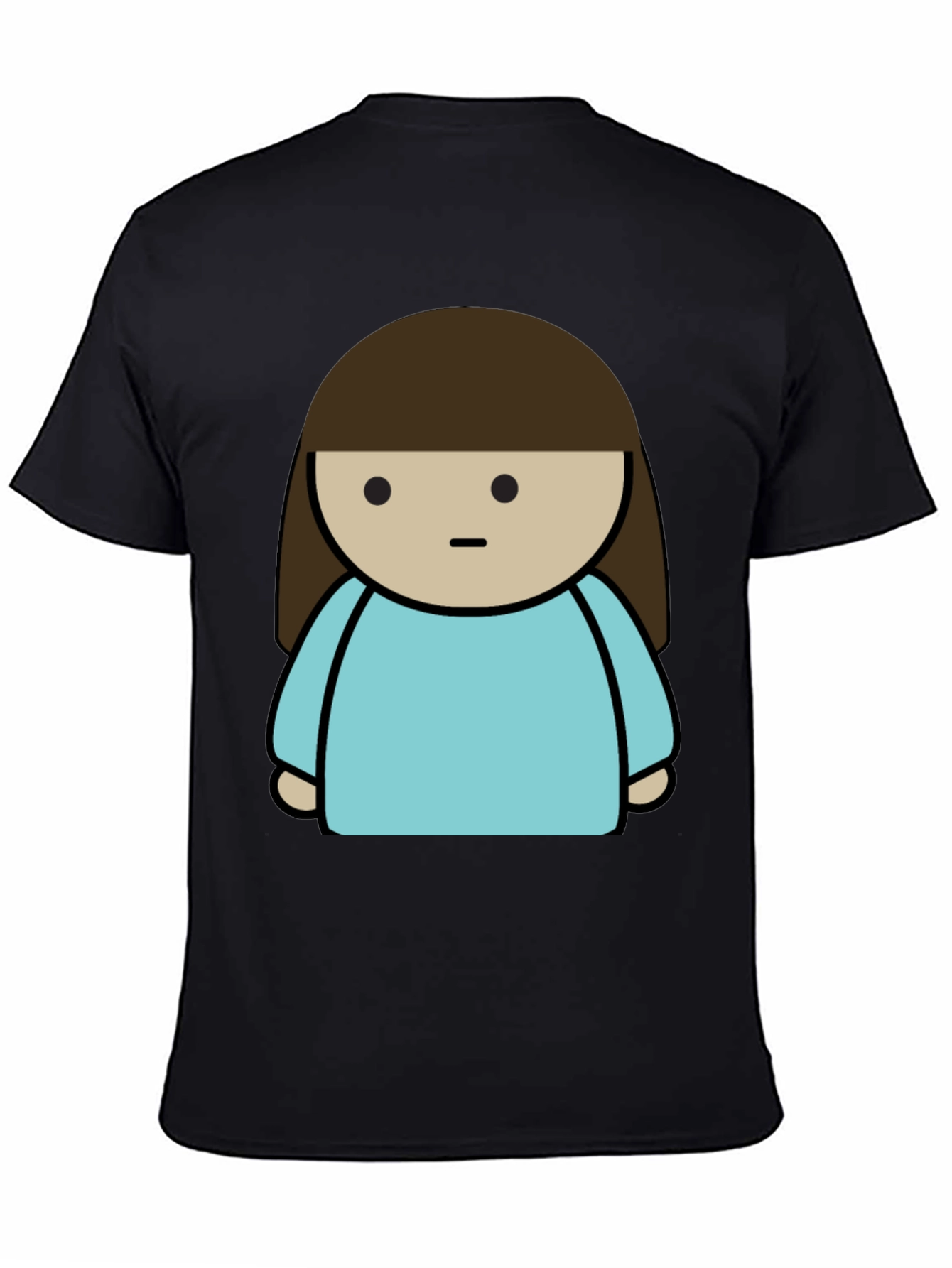 Cartoon Character Black T-Shirt