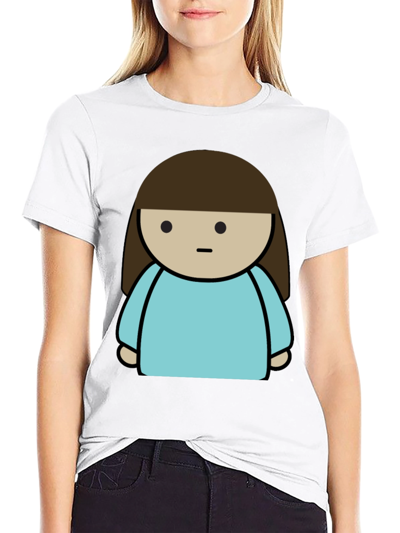 Cartoon Character Black T-Shirt