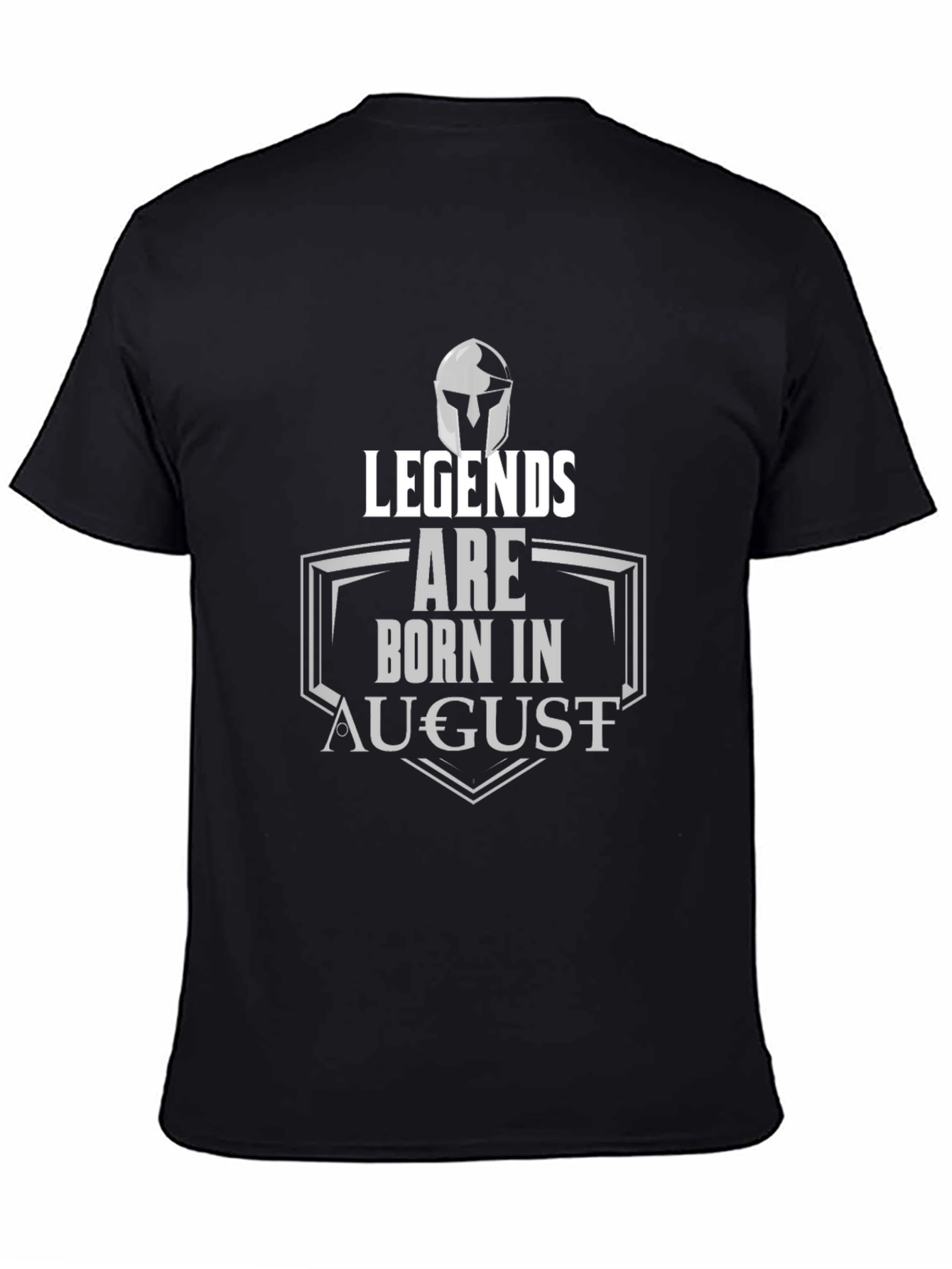 Legends Are Born In August Black T-Shirt