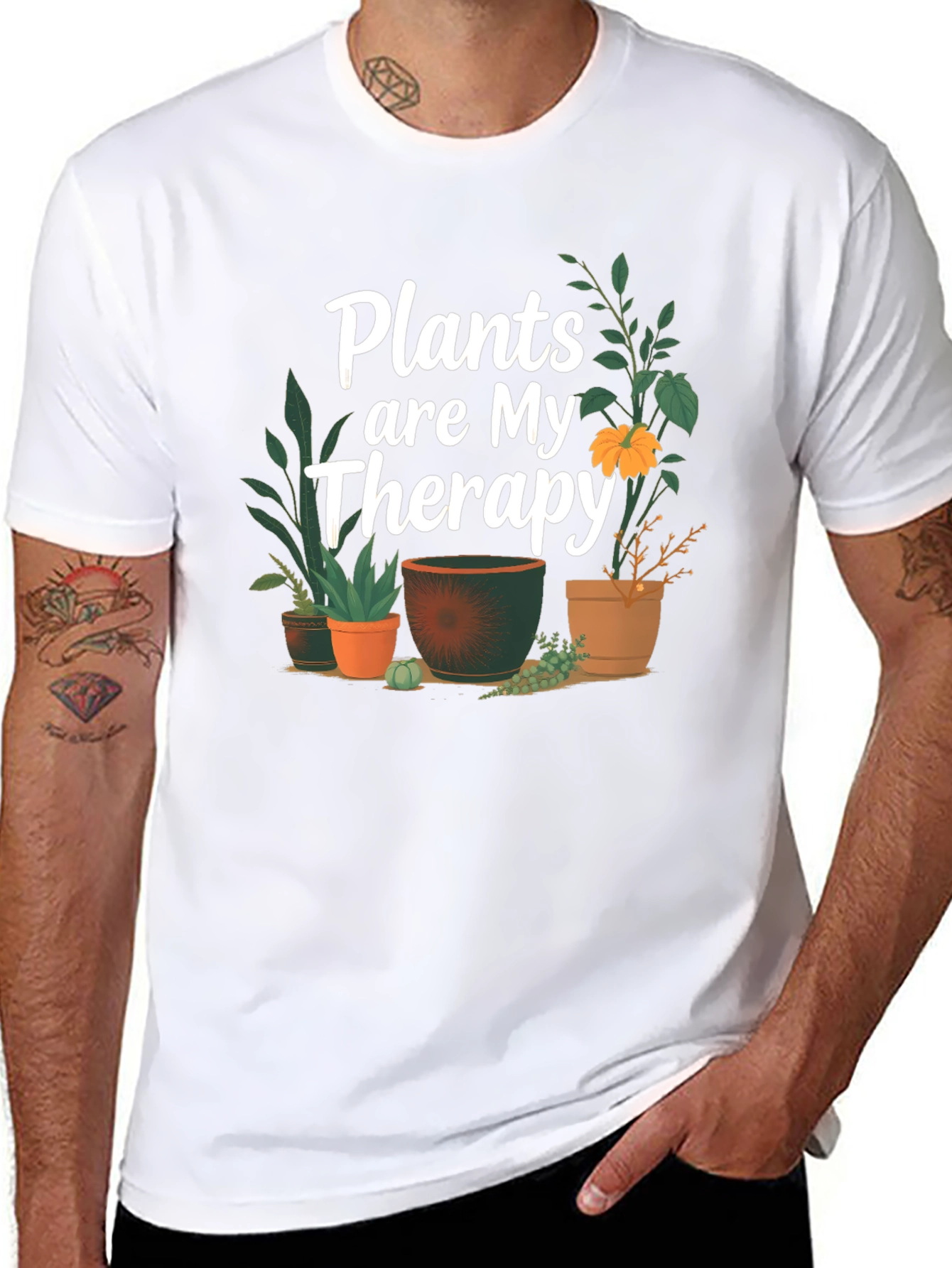 Plants Are My Therapy T-Shirt Gardening Tee