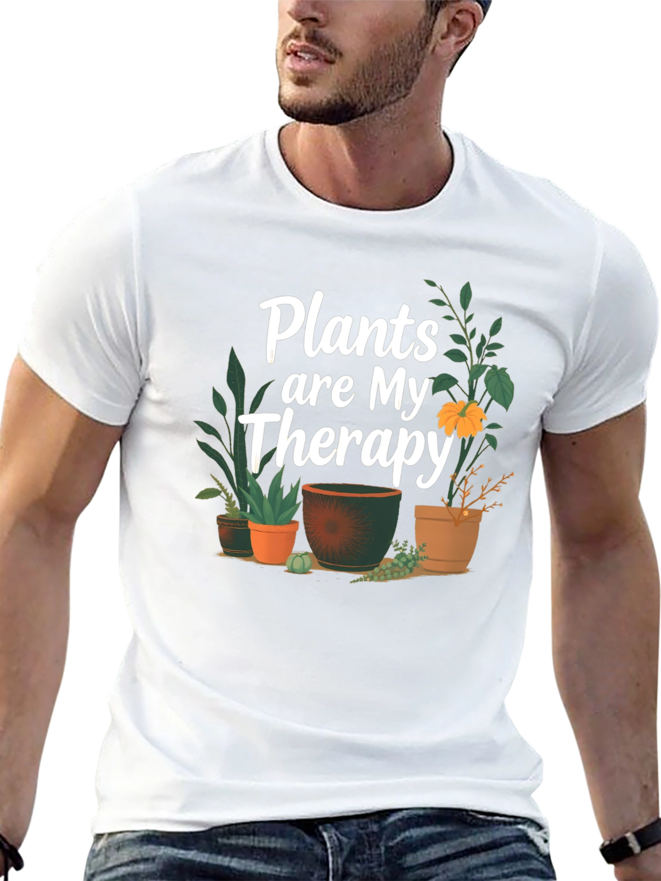 Plants Are My Therapy T-Shirt Gardening Tee