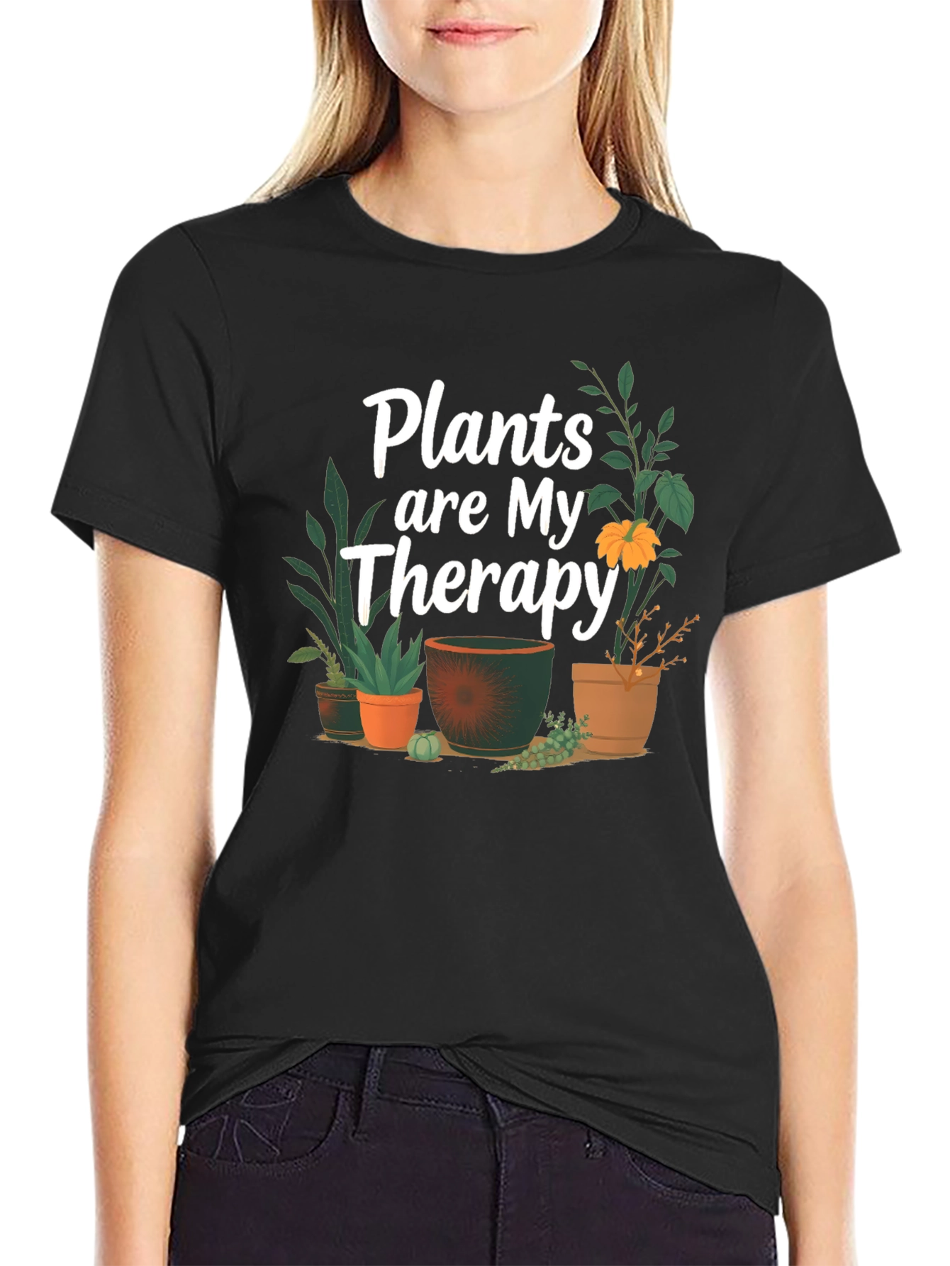 Plants Are My Therapy T-Shirt Gardening Tee
