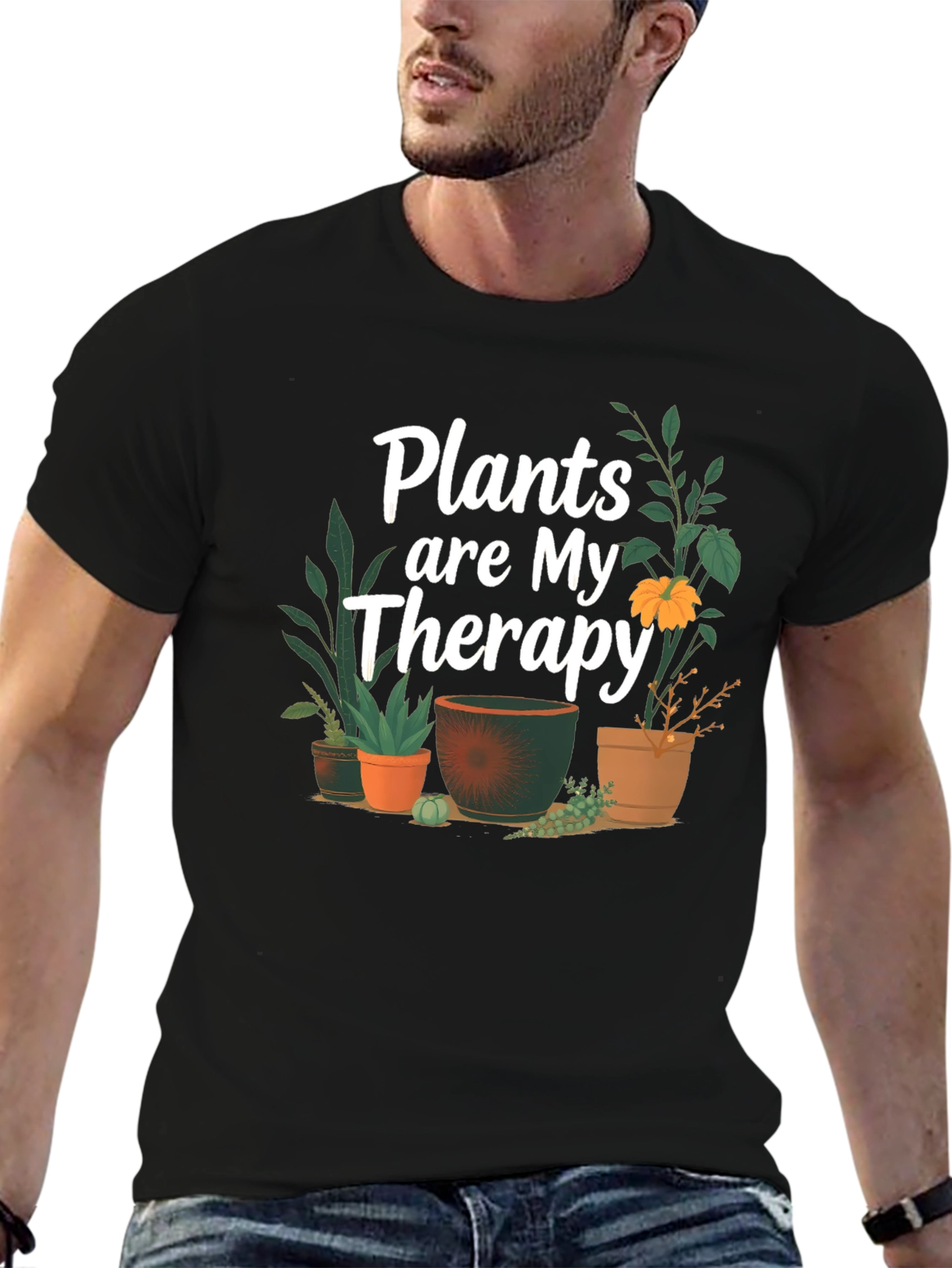 Plants Are My Therapy T-Shirt Gardening Tee