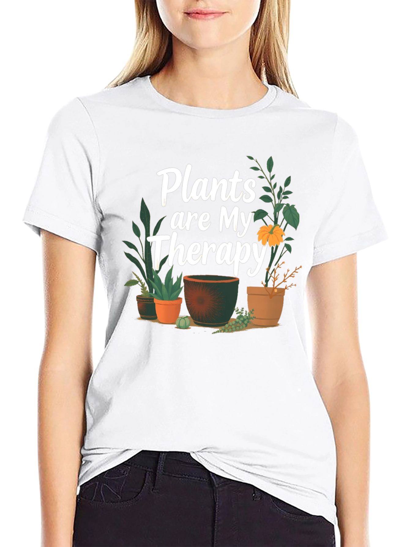 Plants Are My Therapy T-Shirt Gardening Tee