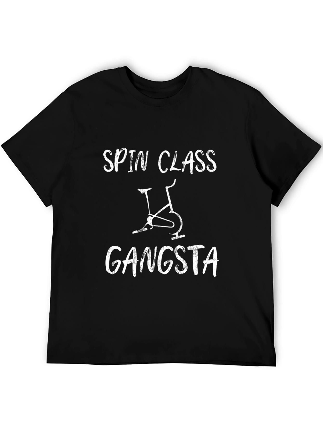 Spin Class Gangsta T-Shirt - Black Cotton Blend