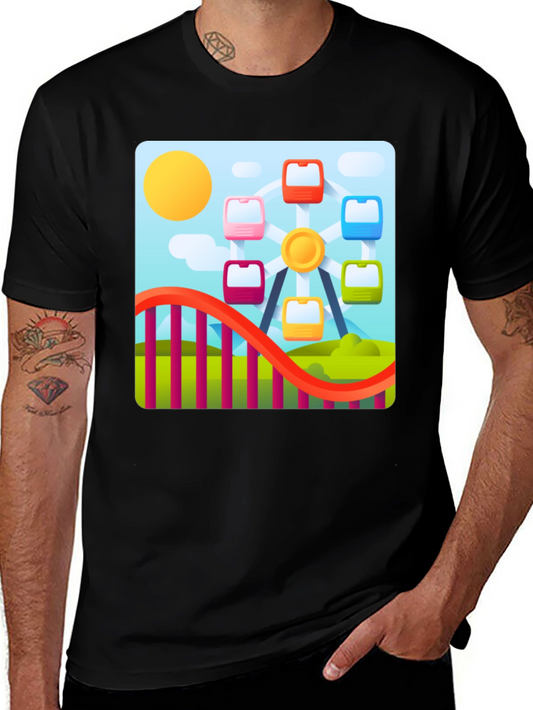 Ferris Wheel Graphic Tee - Fun Fair T-Shirt