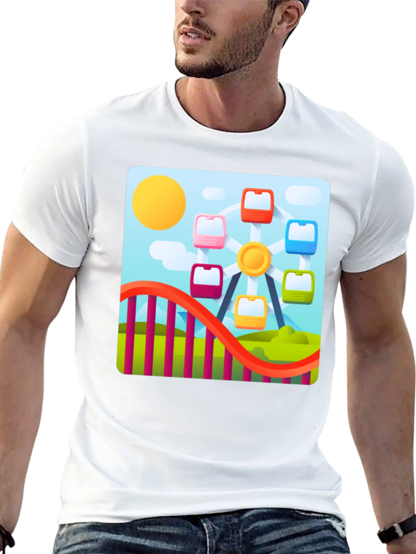 Ferris Wheel Graphic Tee - Fun Fair T-Shirt