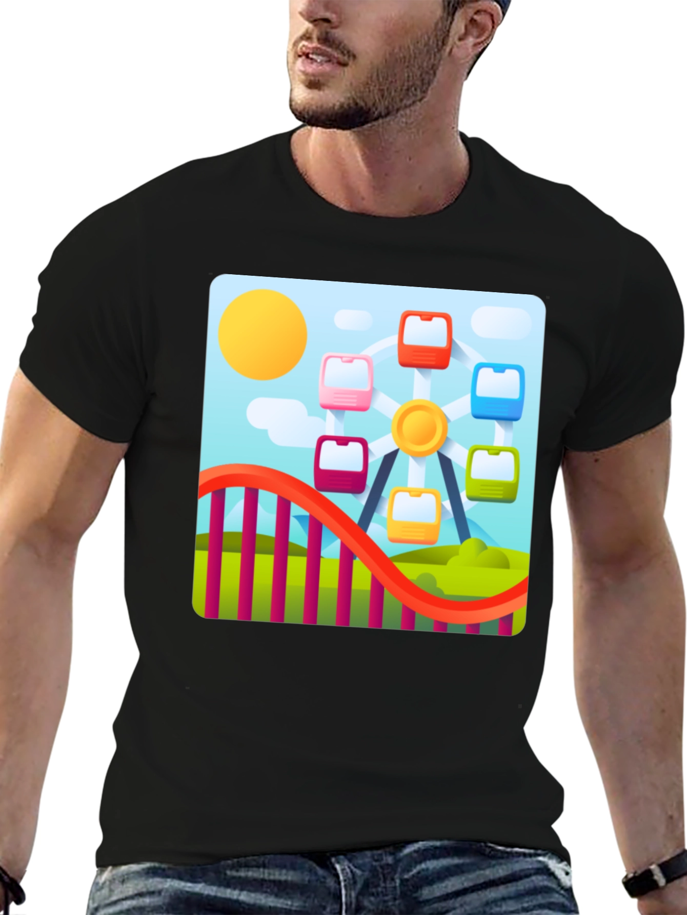 Ferris Wheel Graphic Tee - Fun Fair T-Shirt