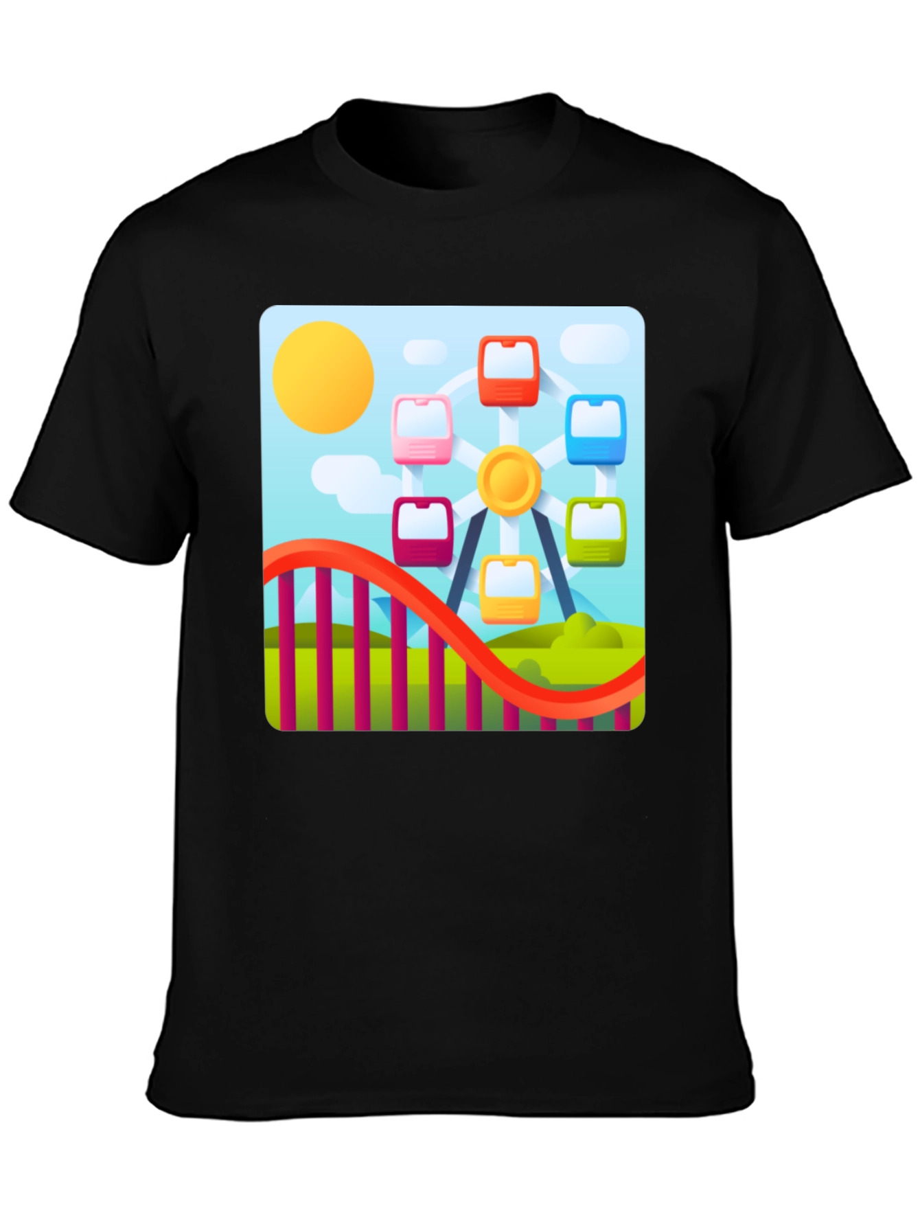Ferris Wheel Graphic Tee - Fun Fair T-Shirt