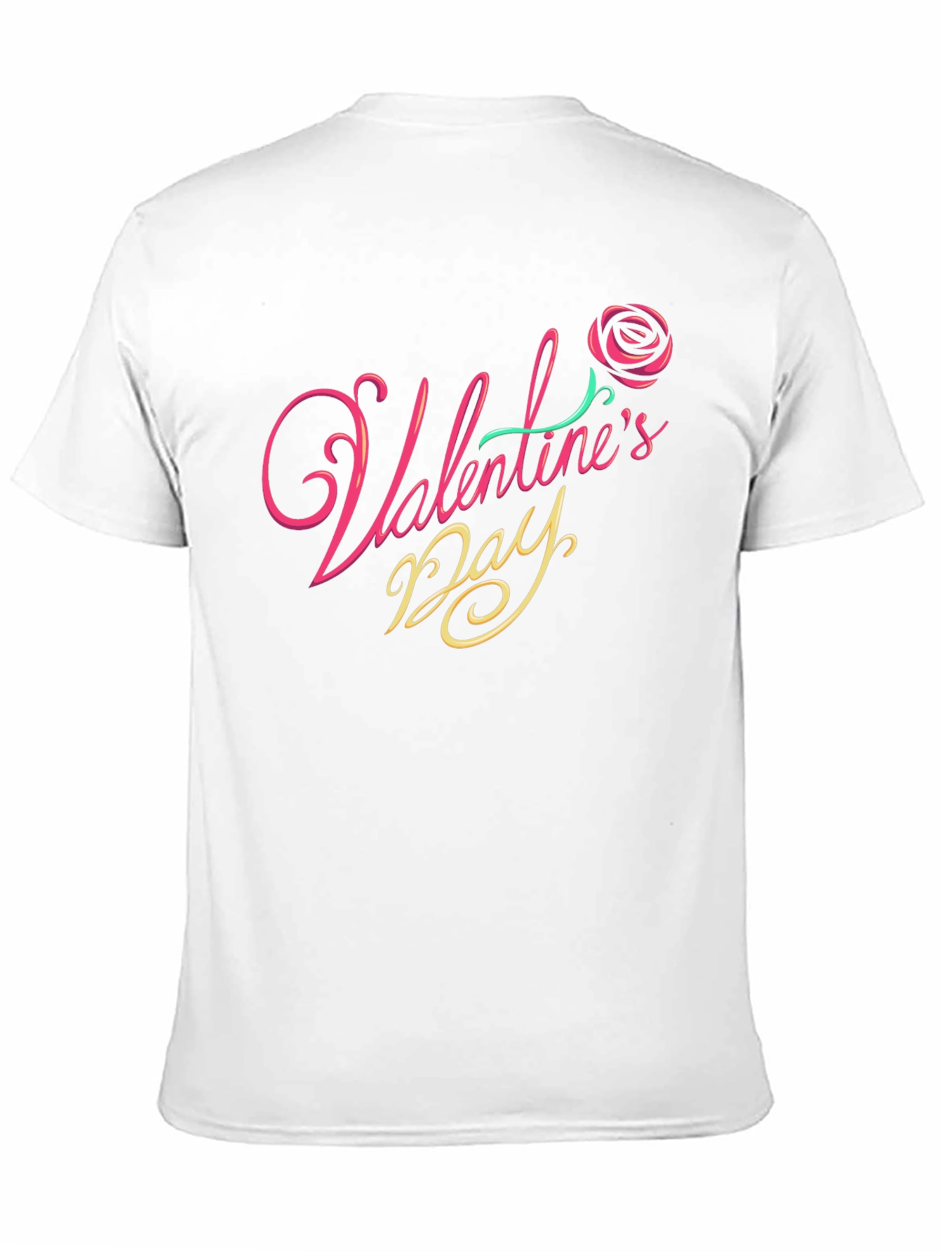 Valentines Day Rose Graphic T-Shirt - Black