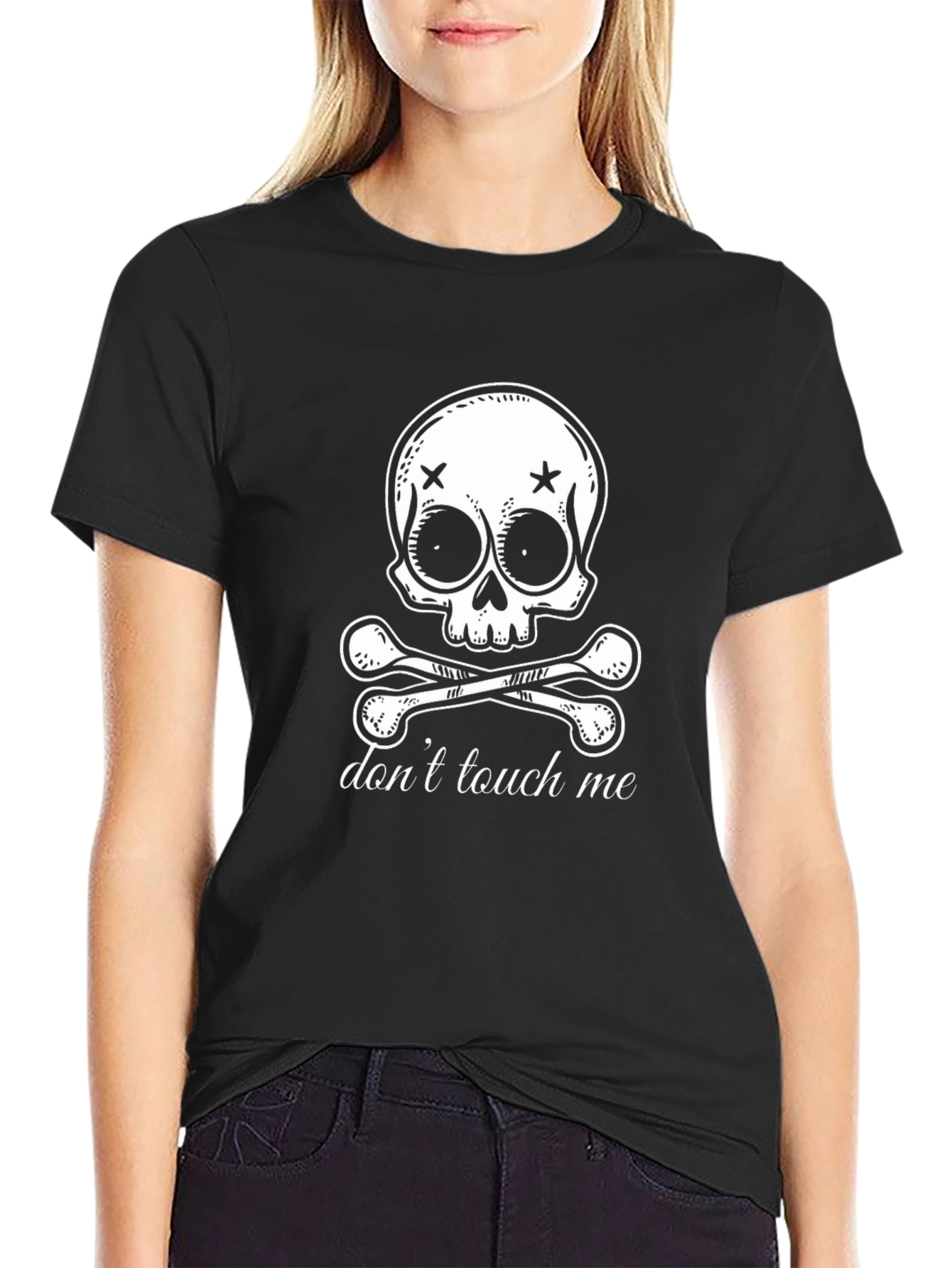 Dont Touch Me Skull & Crossbones Graphic Tee
