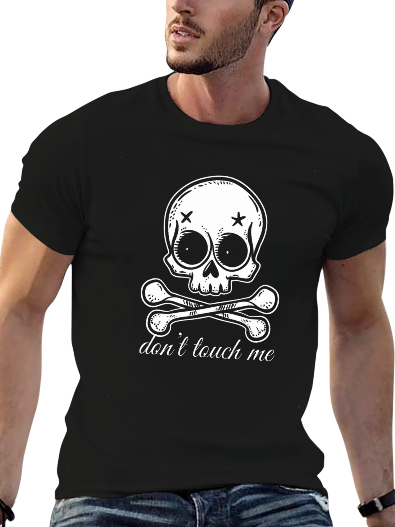 Dont Touch Me Skull & Crossbones Graphic Tee