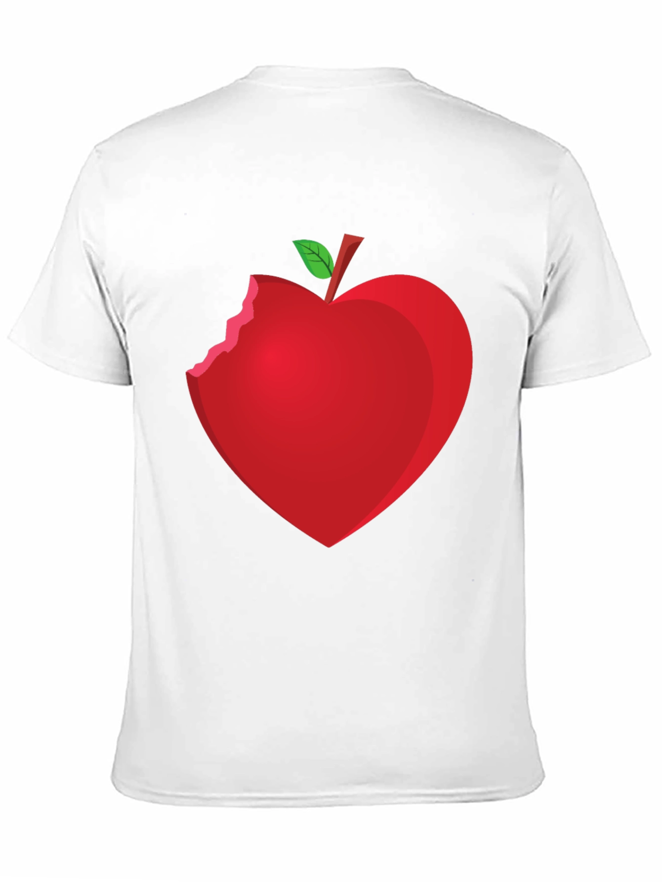 Bitten Apple Heart Graphic Tee - Unisex Black T-Shirt