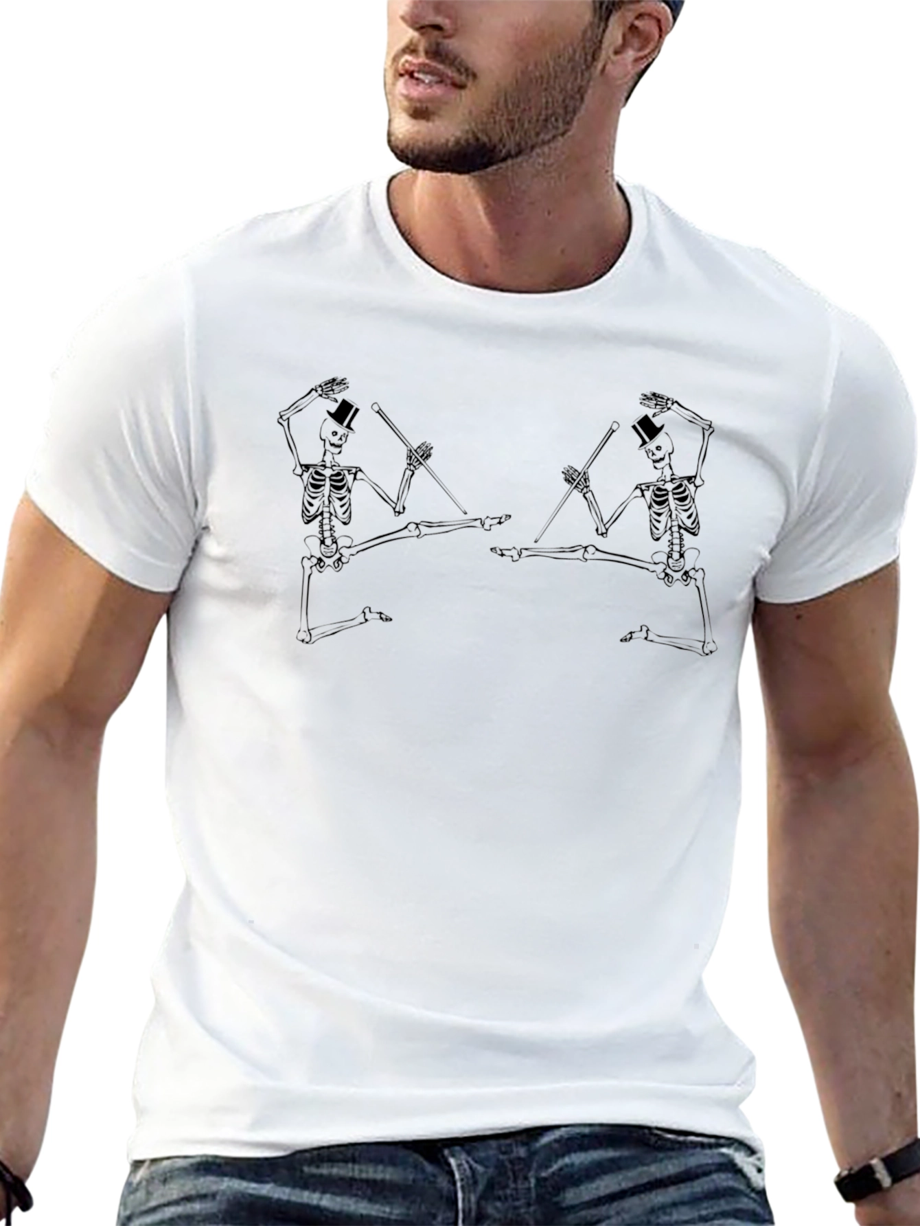 Skeleton Tap Dancers Black T-Shirt