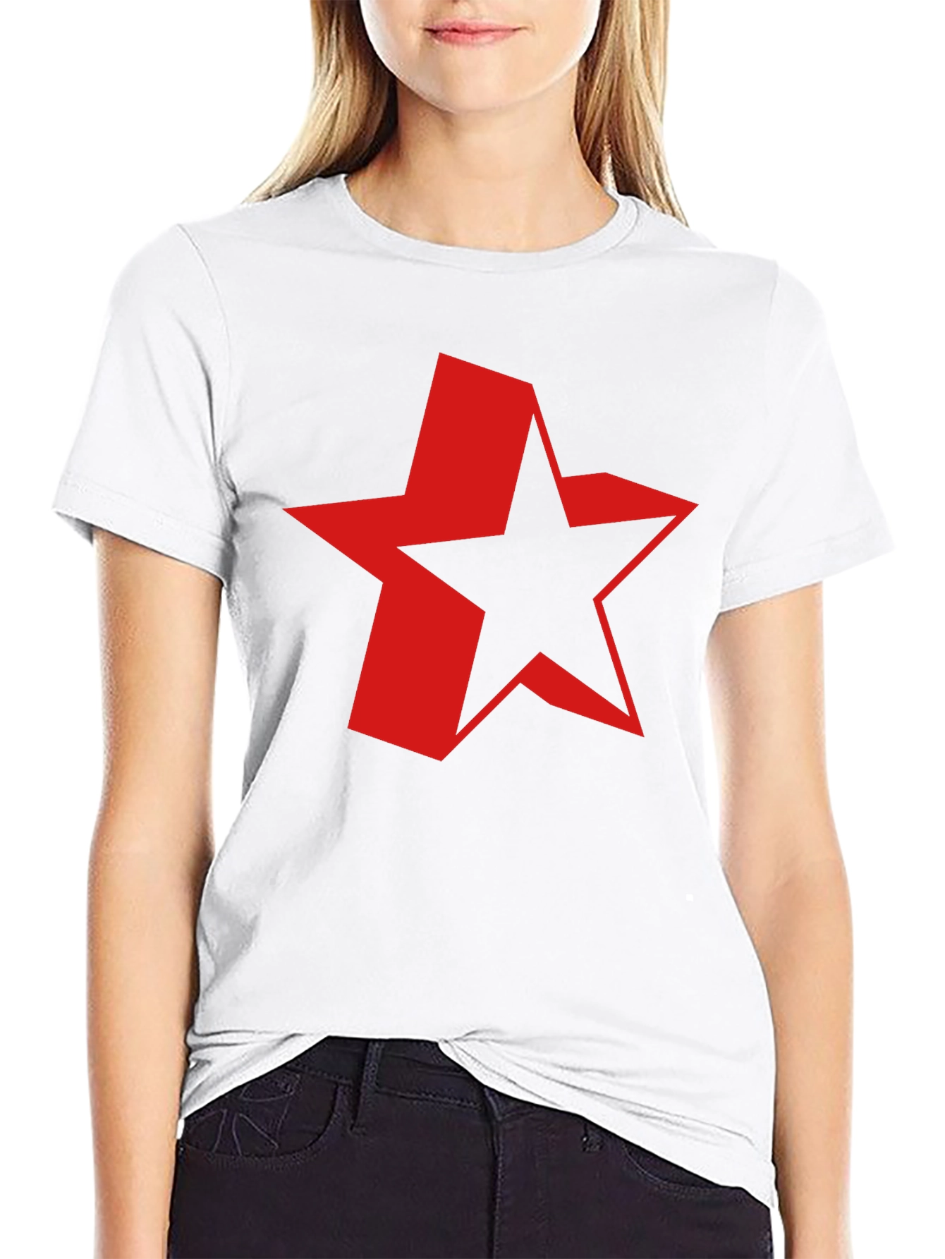 Red Star Graphic Black T-Shirt